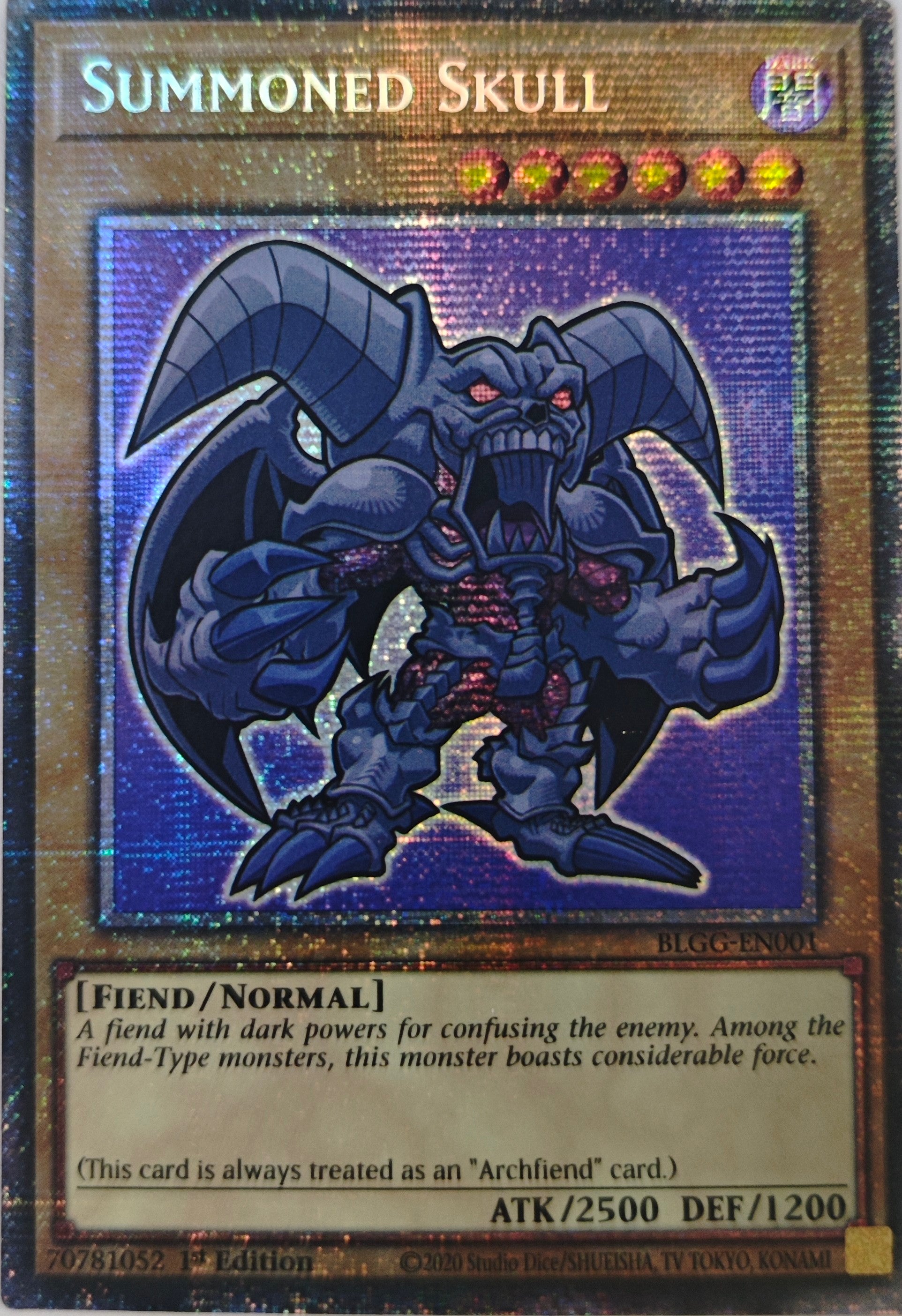 Yugioh! Summoned Skull Blgg-En001 1st Edition Starlight