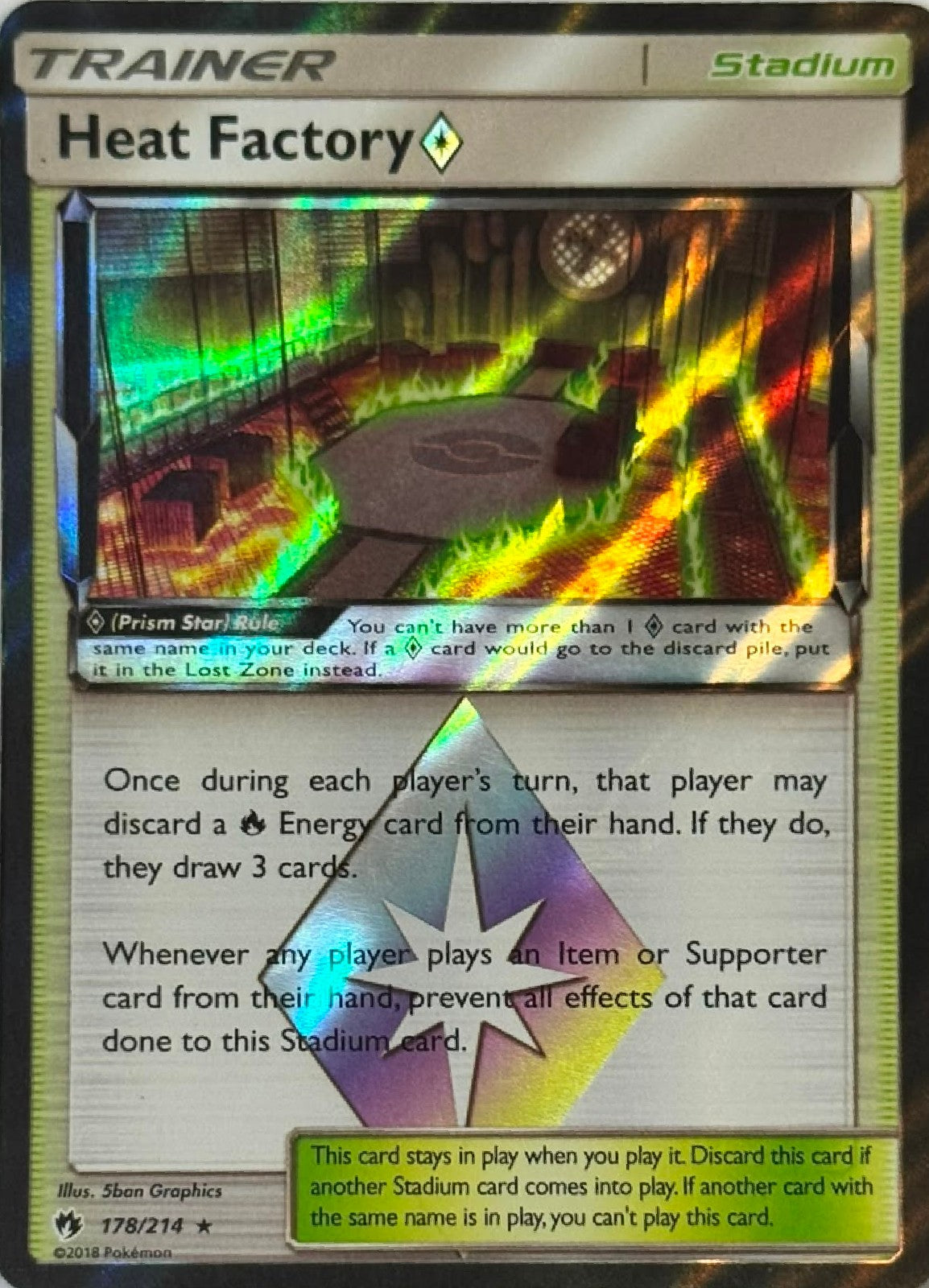 Pokémon Tcg Heat Factory 178/214 Prismátic Rare