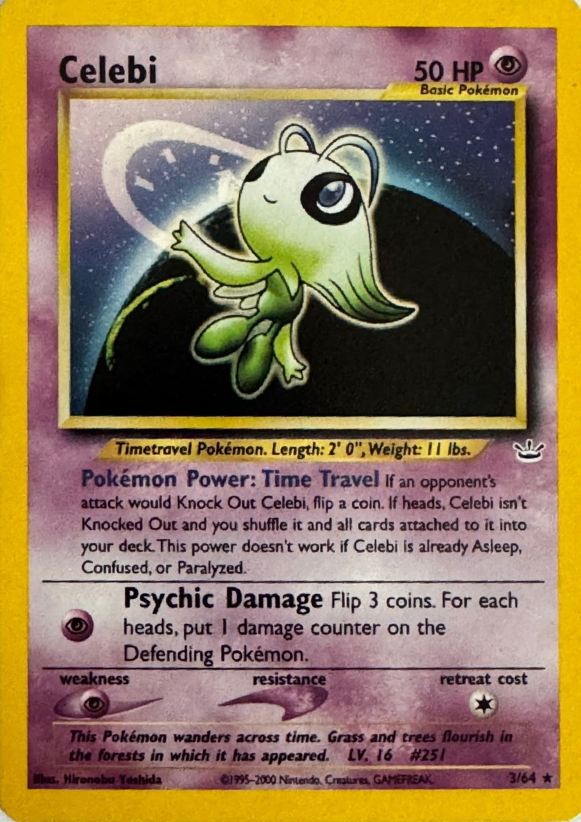 Pokemon tcg Celebi 3/64 Holo Rare
