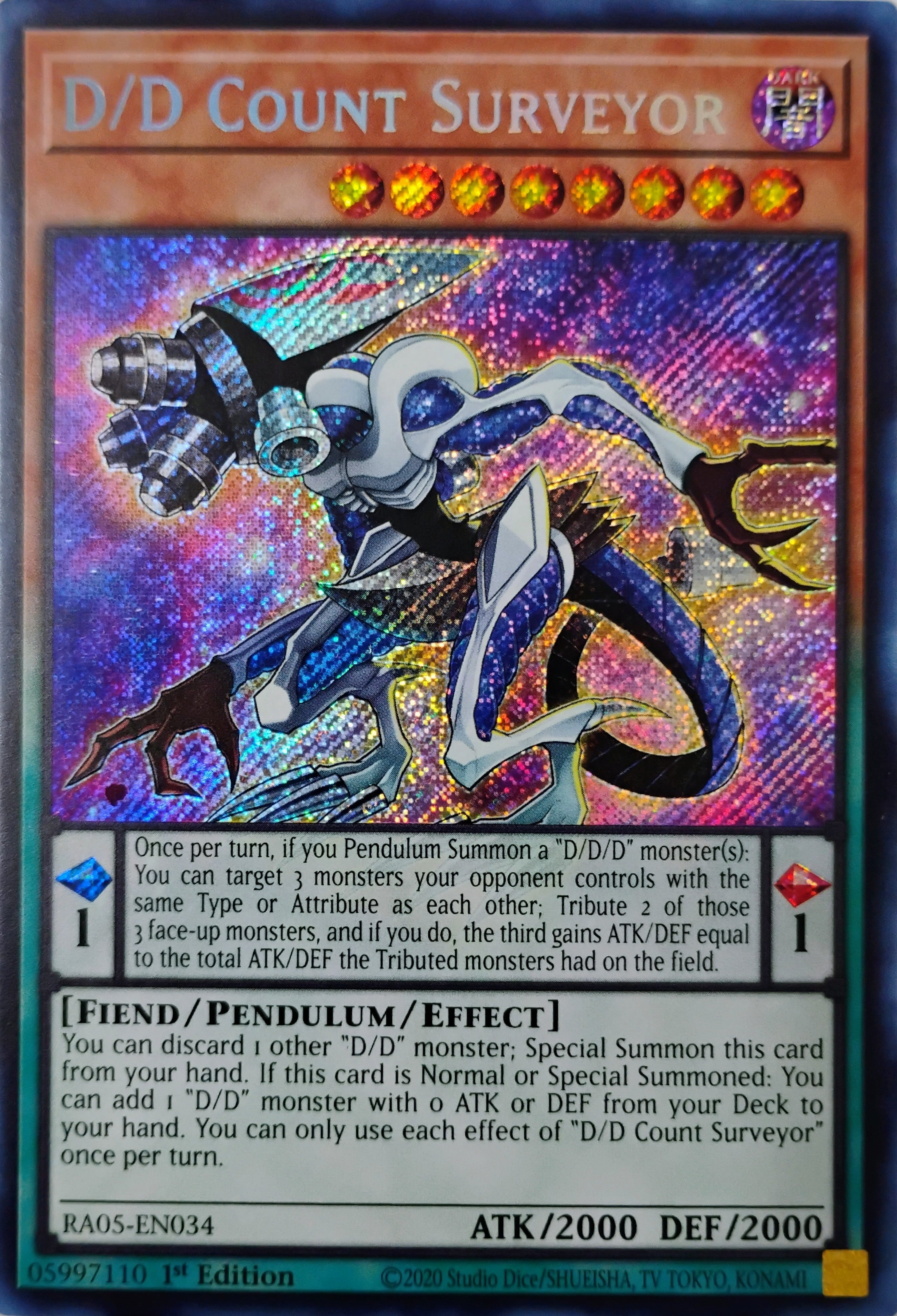 Yugioh! D/D Count Surveyor Ra05-en034 1st edition Secreta