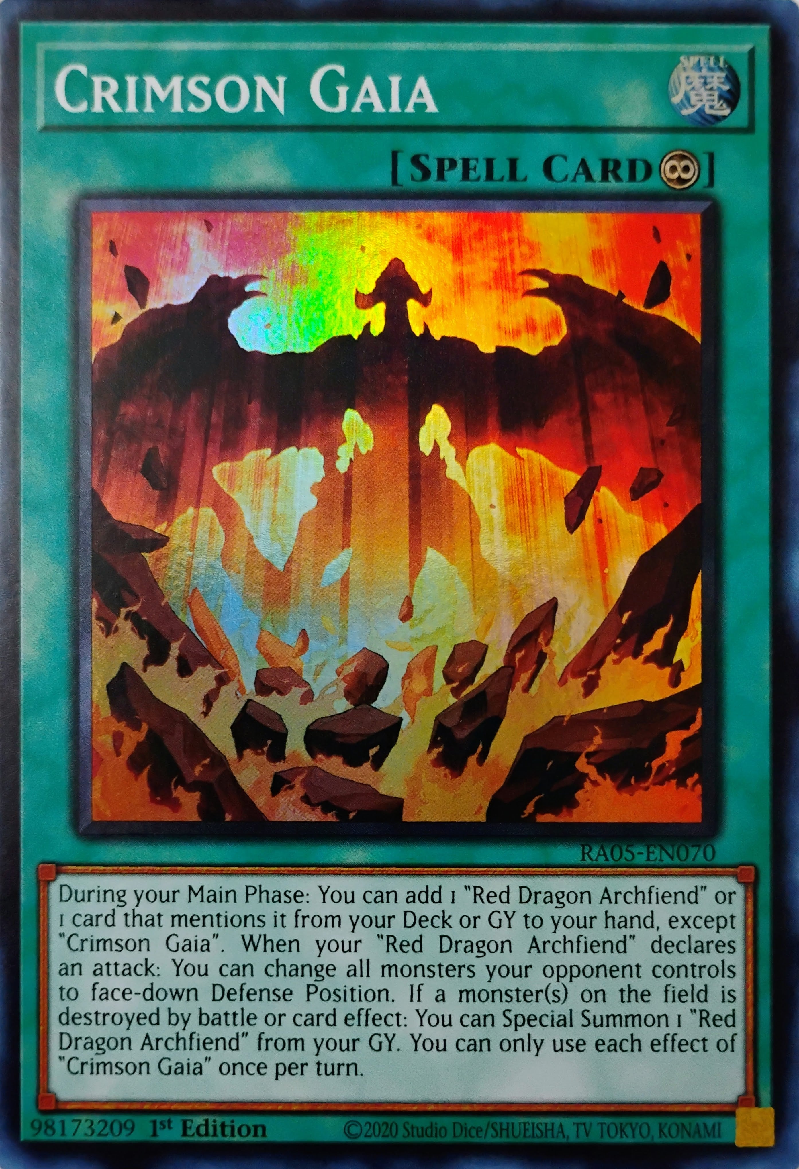 Yugioh! Crimson Gaia Ra05-en070 Super Rare