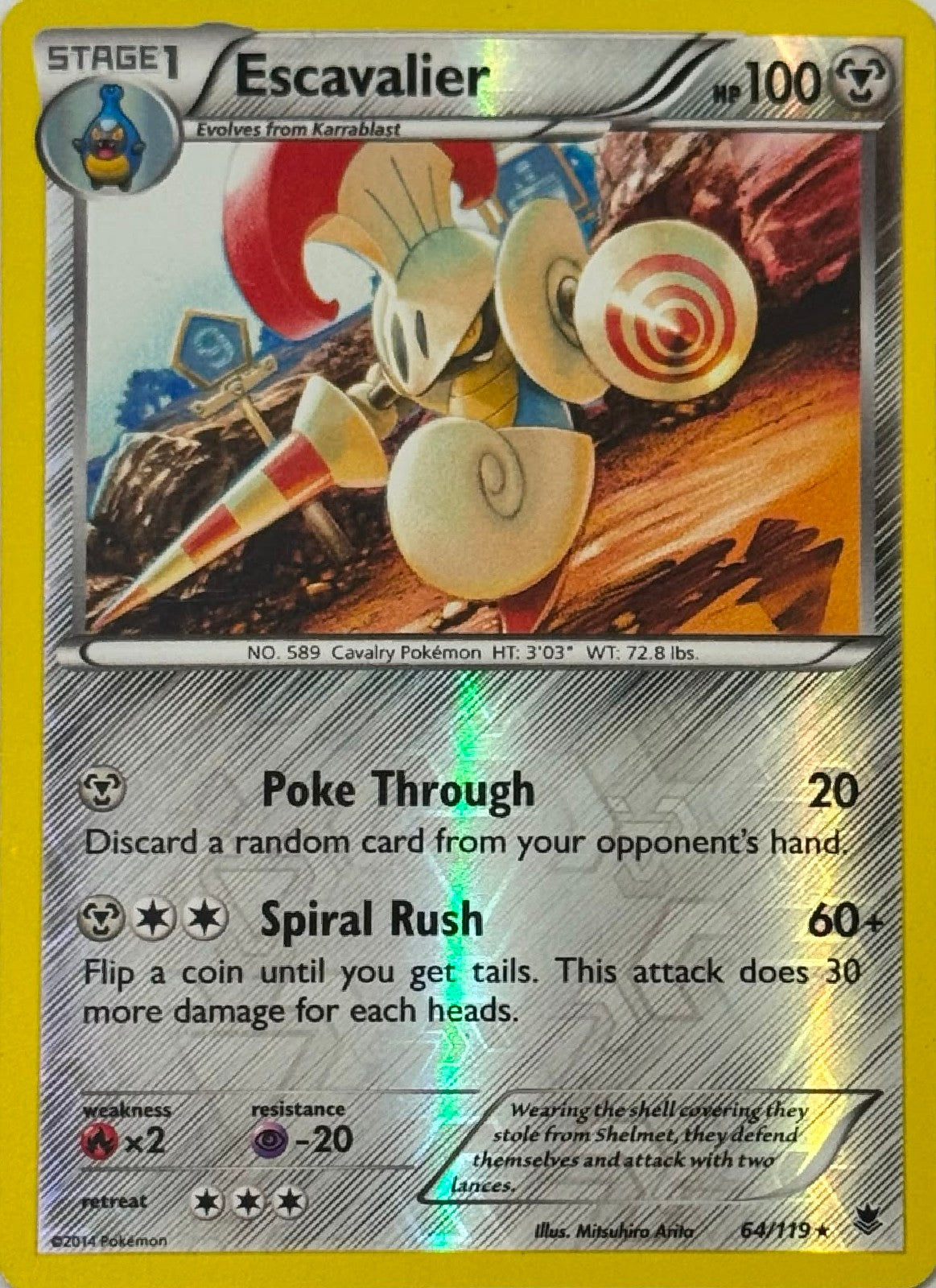 Pokémon Tcg Escavalier 64/119 Reverse