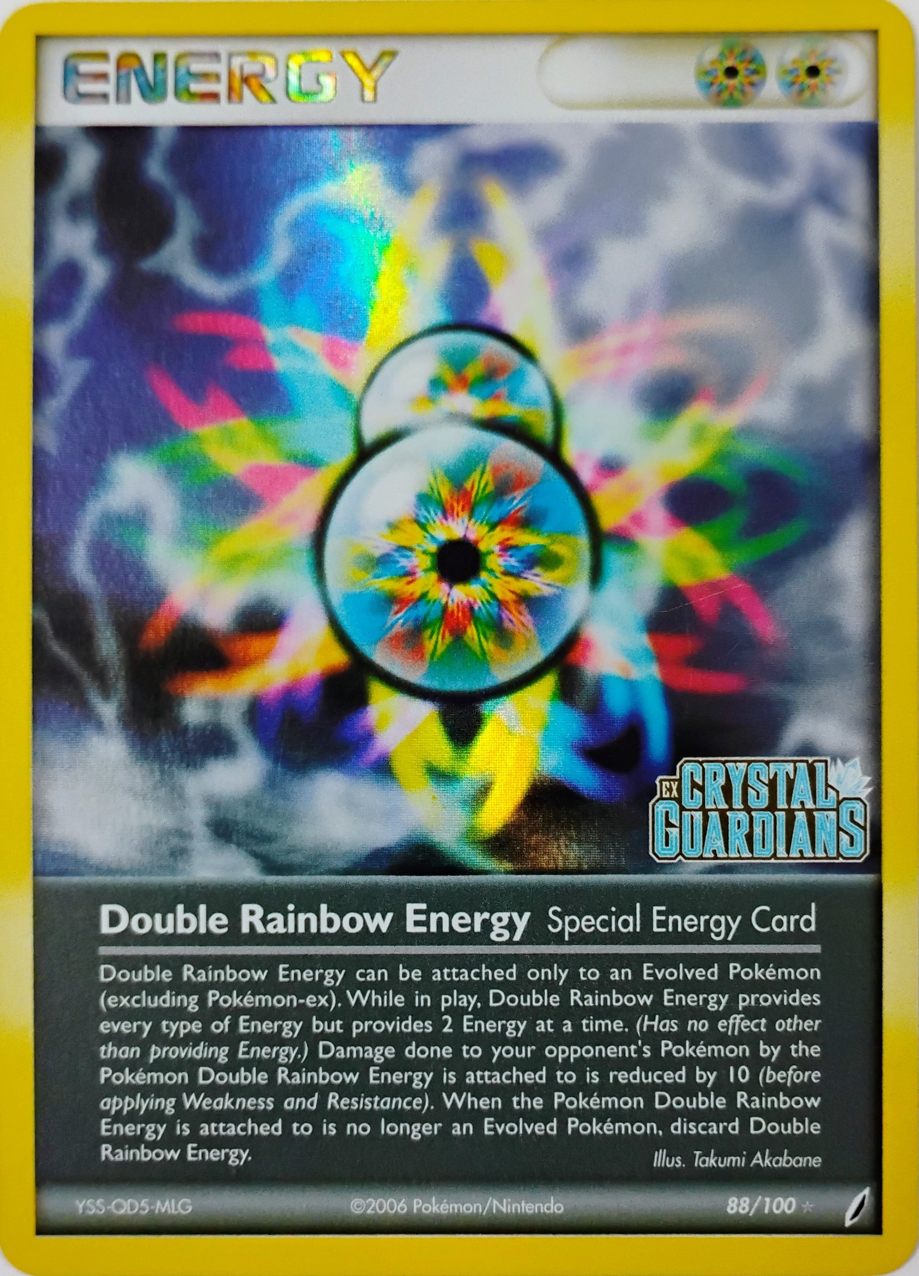 Pokémon tcg Double Rainbow Energy 88/100 (Crystal Guardians)