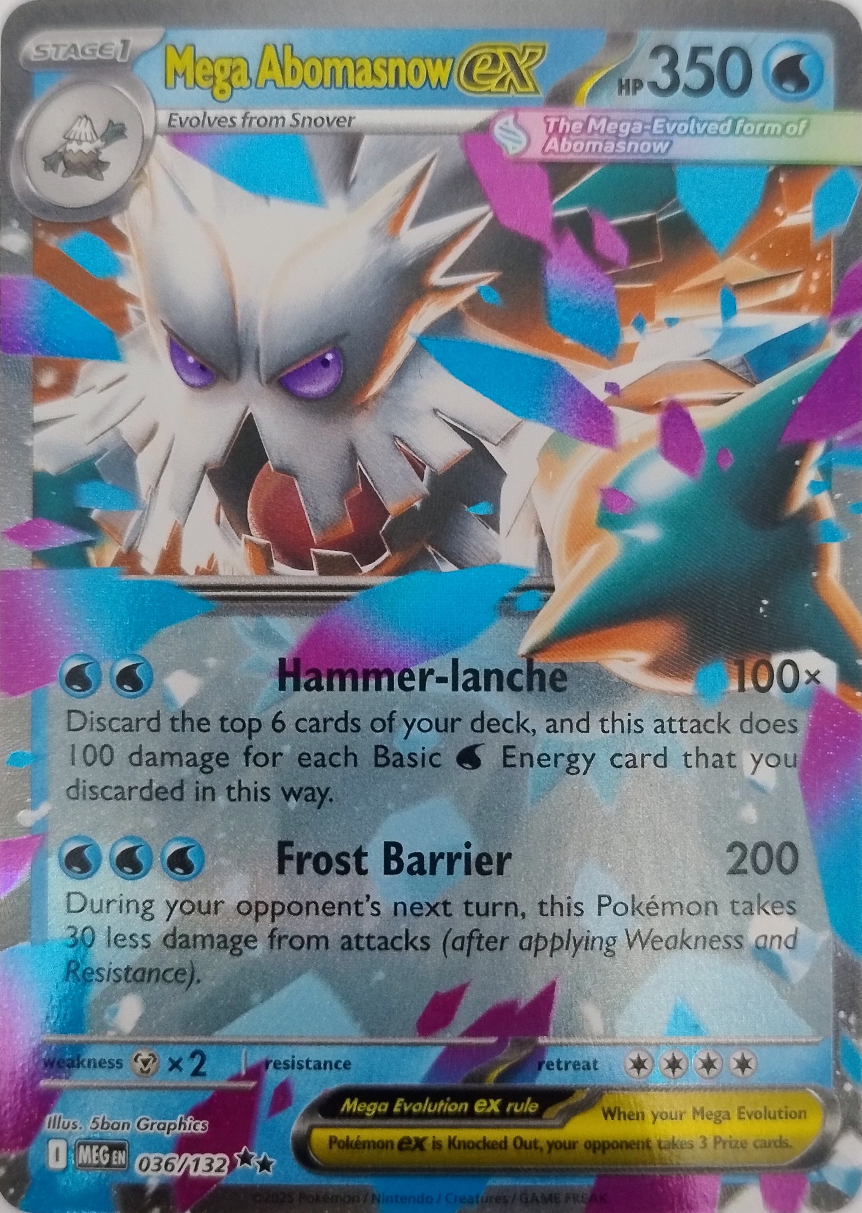 Pokemon Tcg Mega Abomasnow Ex 036/132