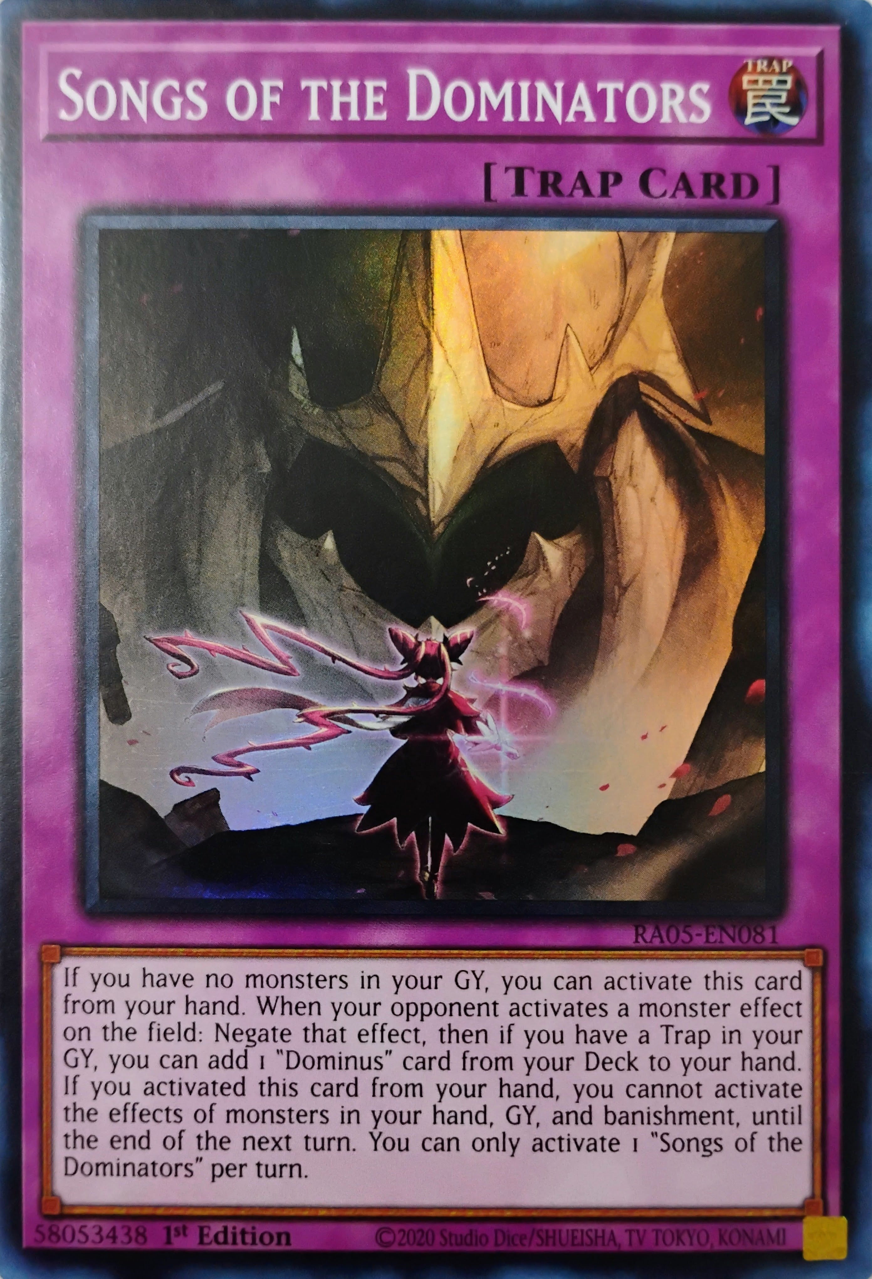 Yugioh! Songs Of The Dominators Ra05-en081 Super Rare
