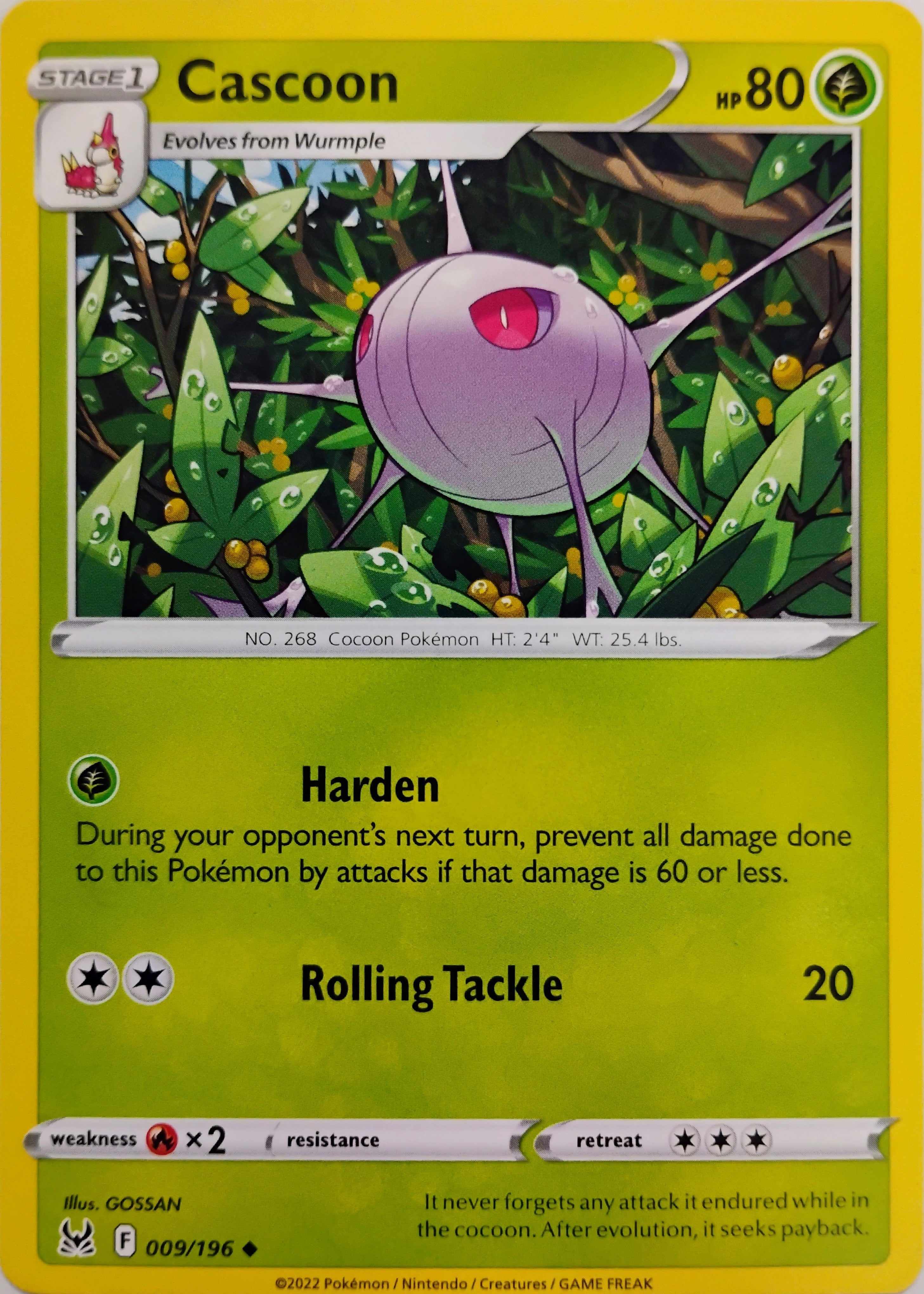 Pokémon tcg Cascoon 009/196