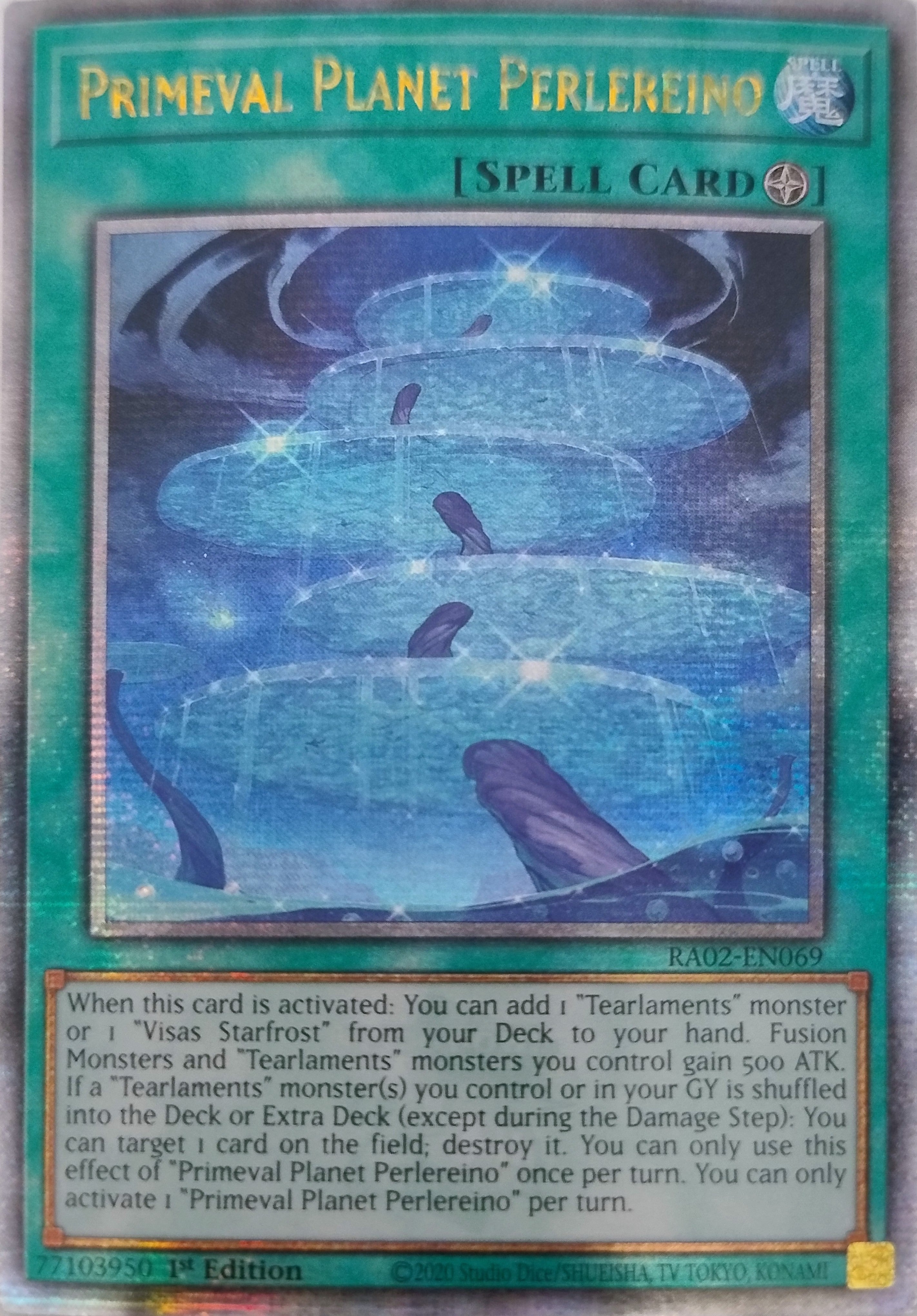 Yugioh! Primeval Planet Perlereino Ra02-en069 1st Edition Quarter