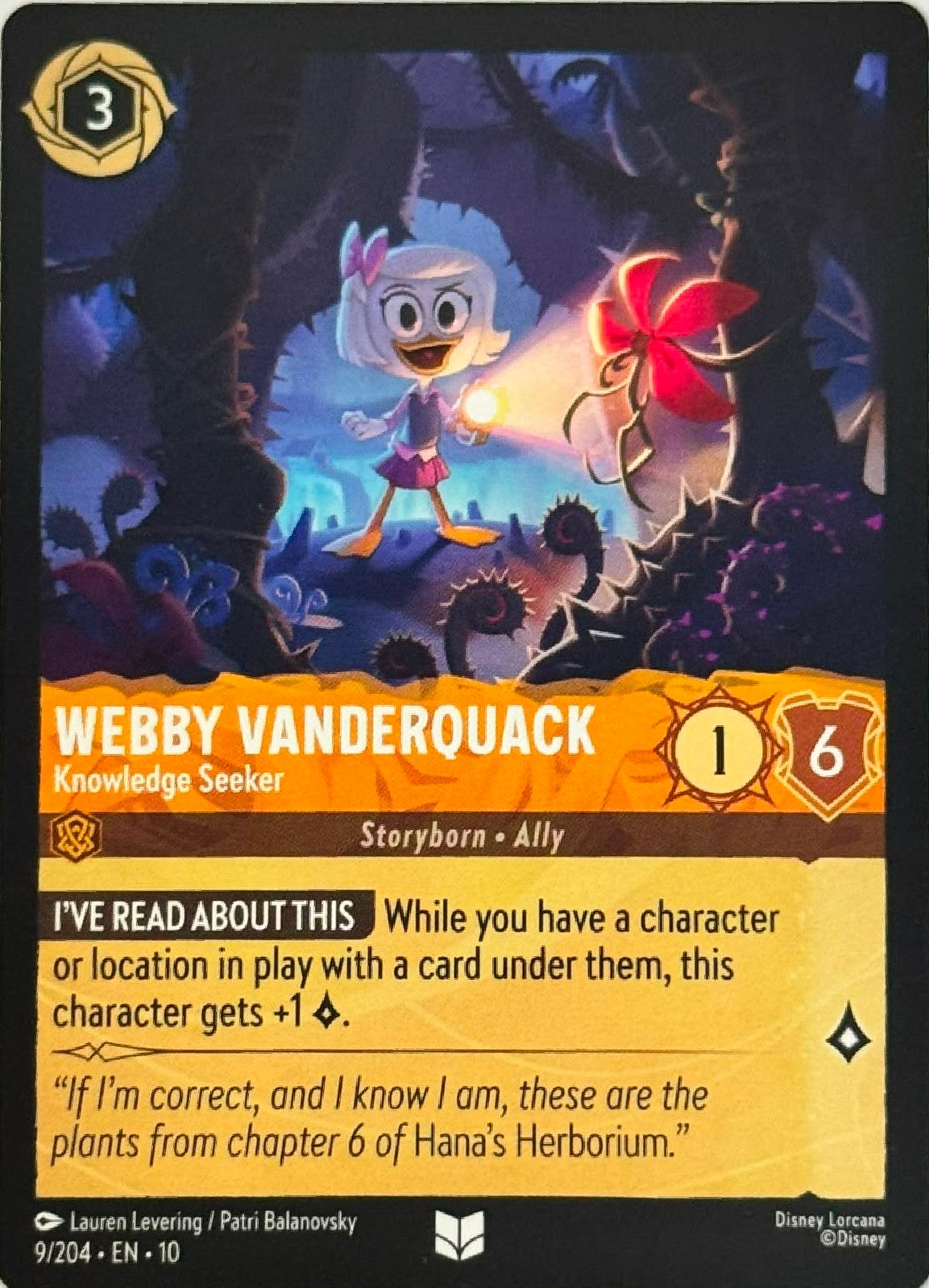 Disney Lorcana Webby Vanderquack 9/204