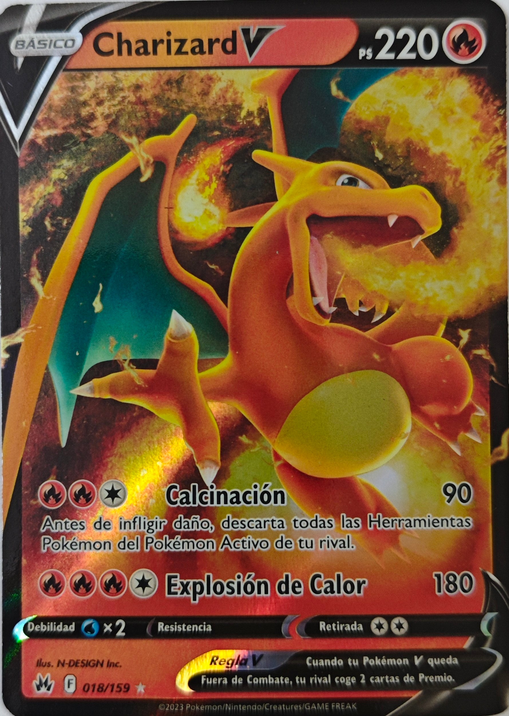 Pokémon Tcg Charizard V 018/159 (Español)