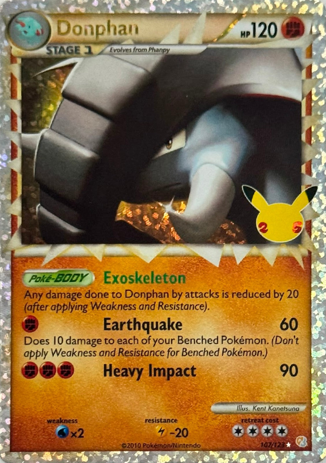 Pokémon Tcg Donphan 107/123 Holo Cosmo