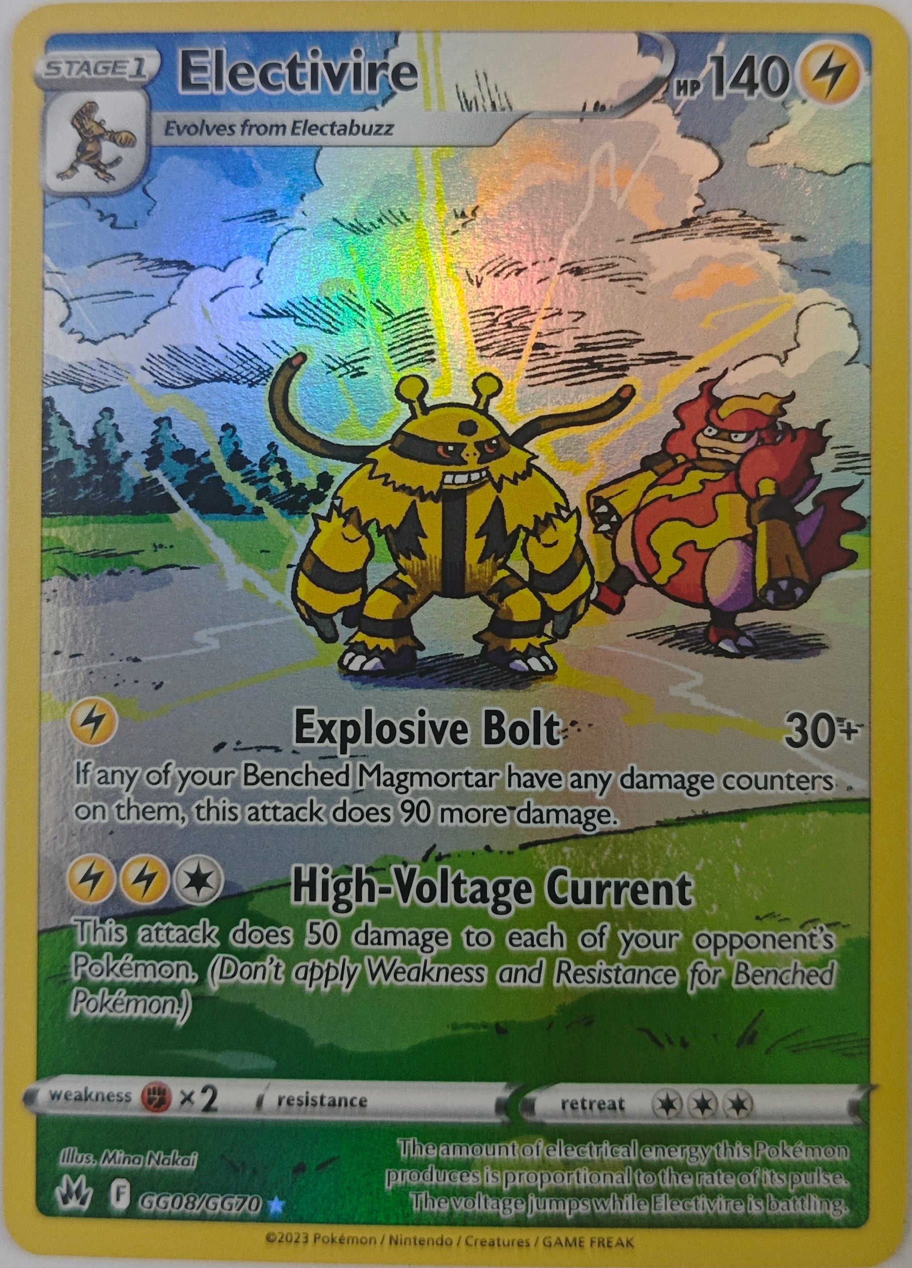 Pokémon Tcg Electivire Gg08/Gg70 Ultra Rare