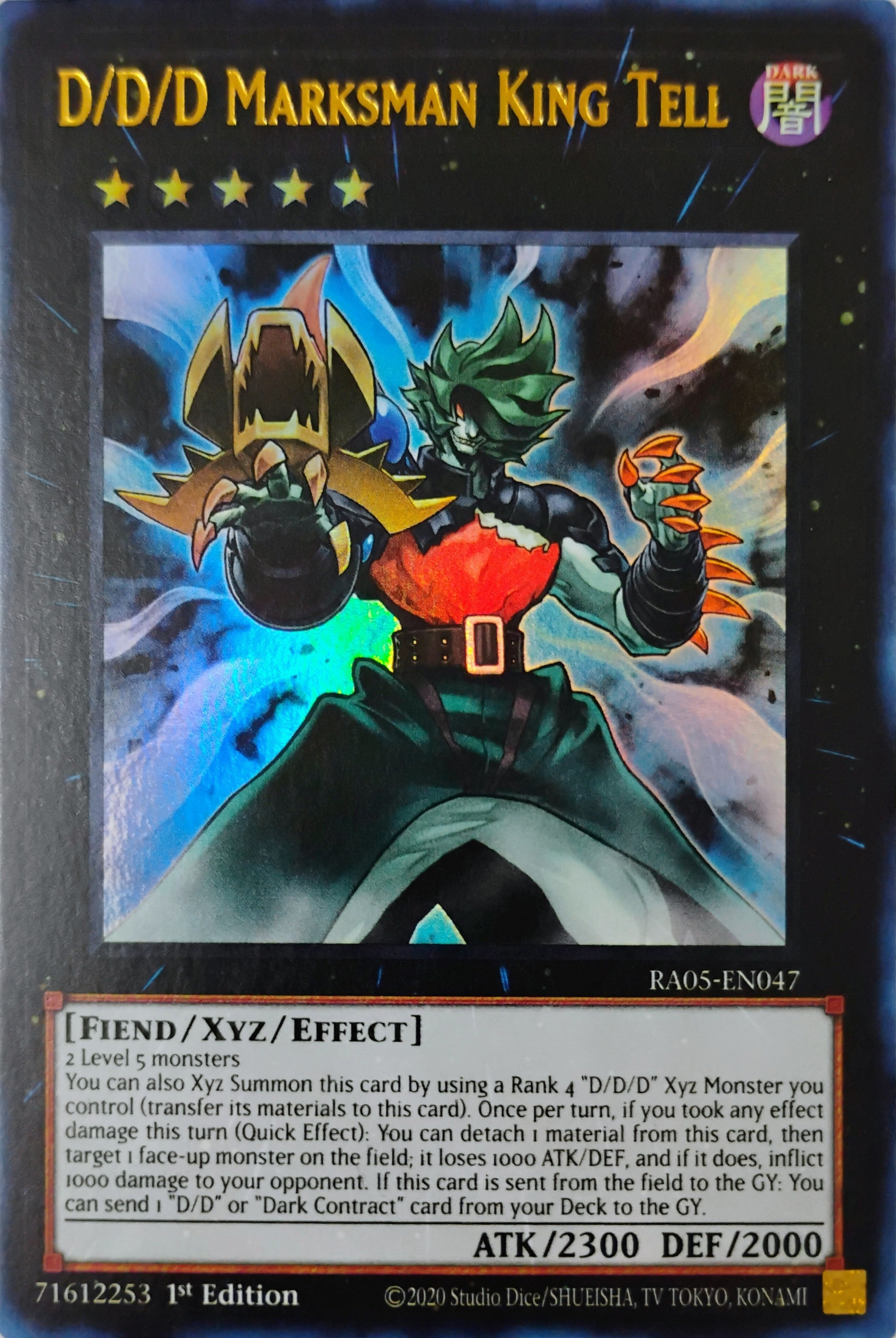 Yugioh! D/D/D Marksman King Tell Ra05-en047 1st edition Ultra Rare