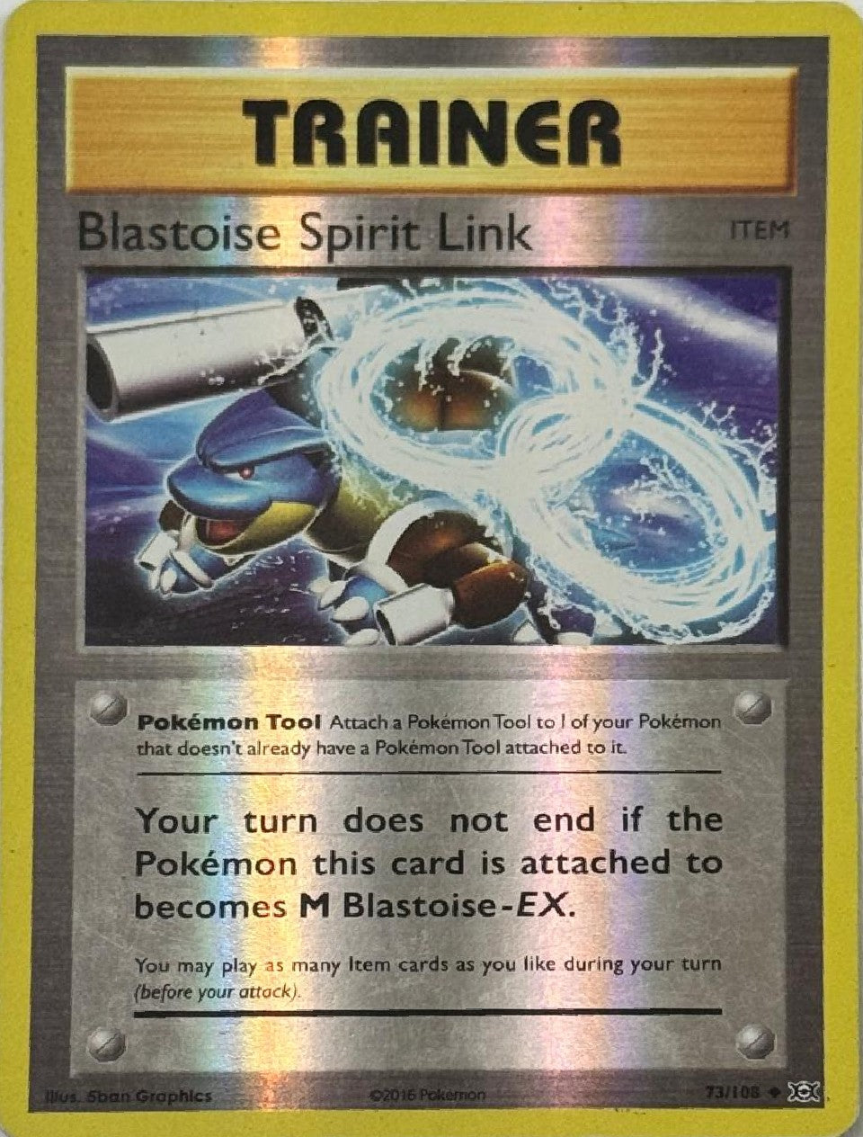 Pokémon Tcg Blastoise Spirit Link 73/108 Reverse