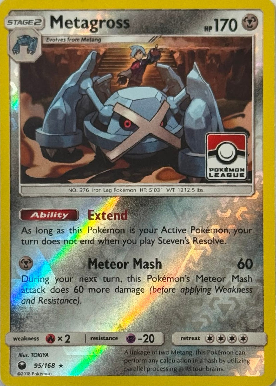 Pokémon Tcg Metagross 95/168 Reverse (Pokémon Legue)