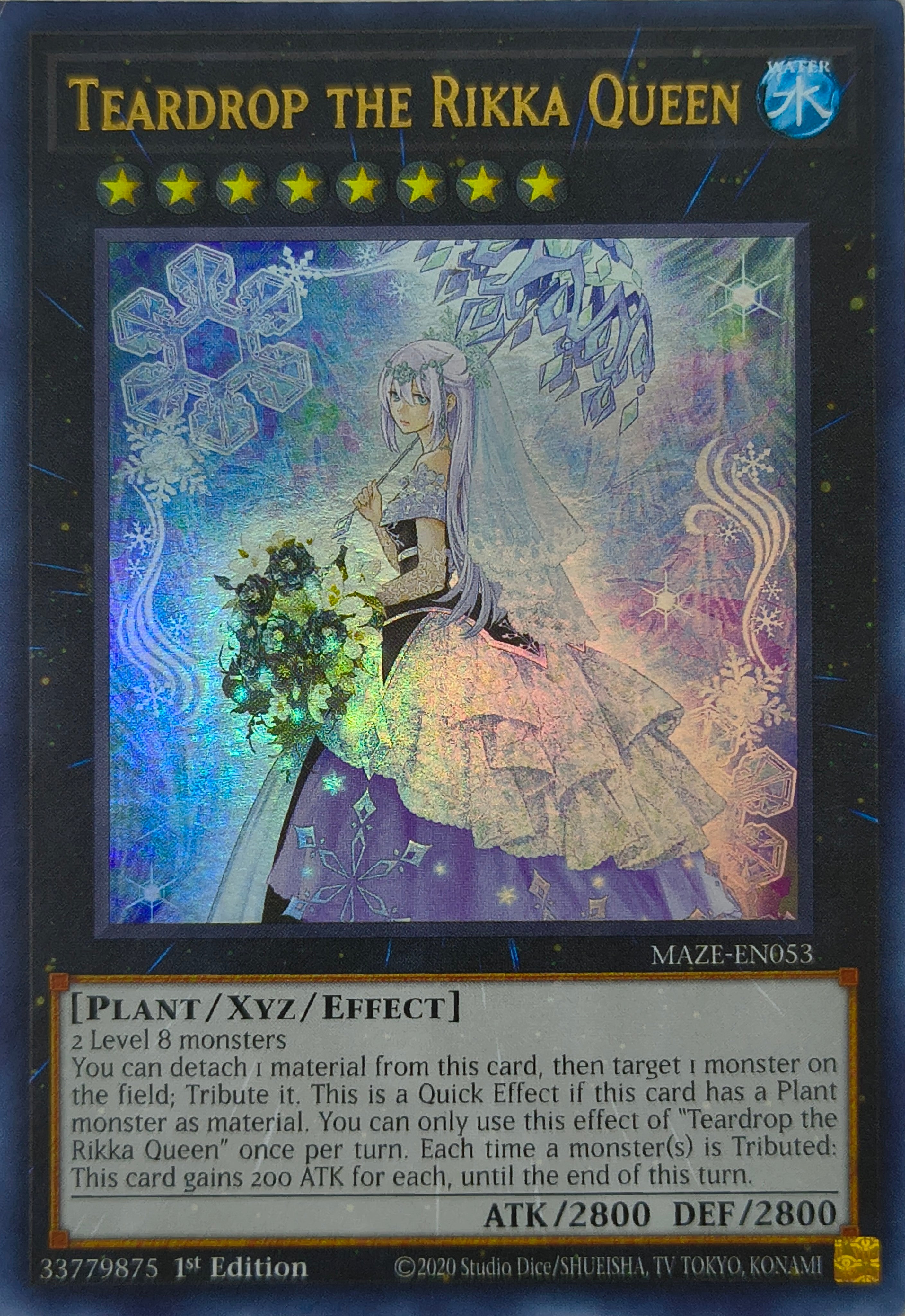 Yugioh! Teardrop The Rikka Queen Maze-en053 1st edition Ultra Rare
