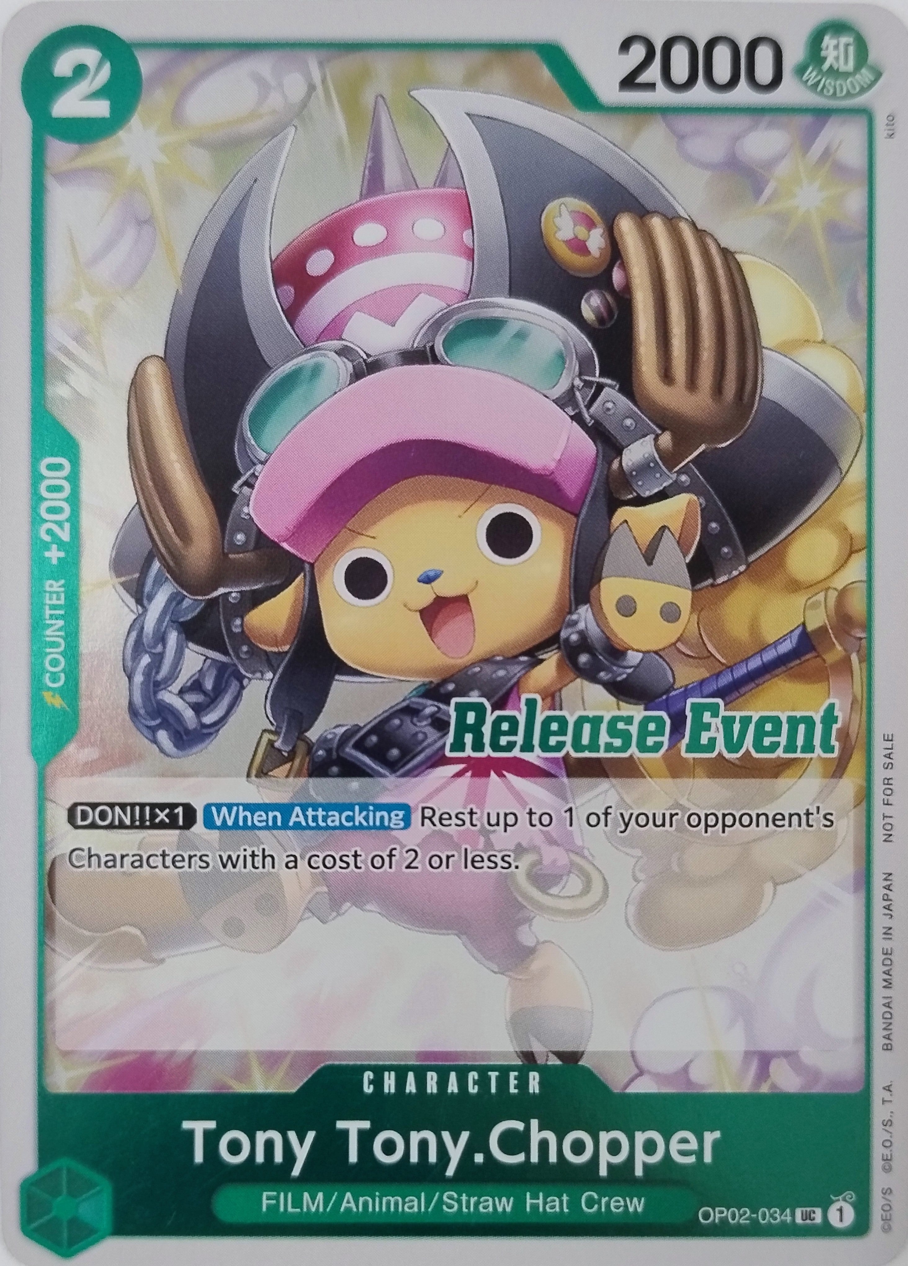 One Piece Tony Tony. Chopper Op02-034 Foil