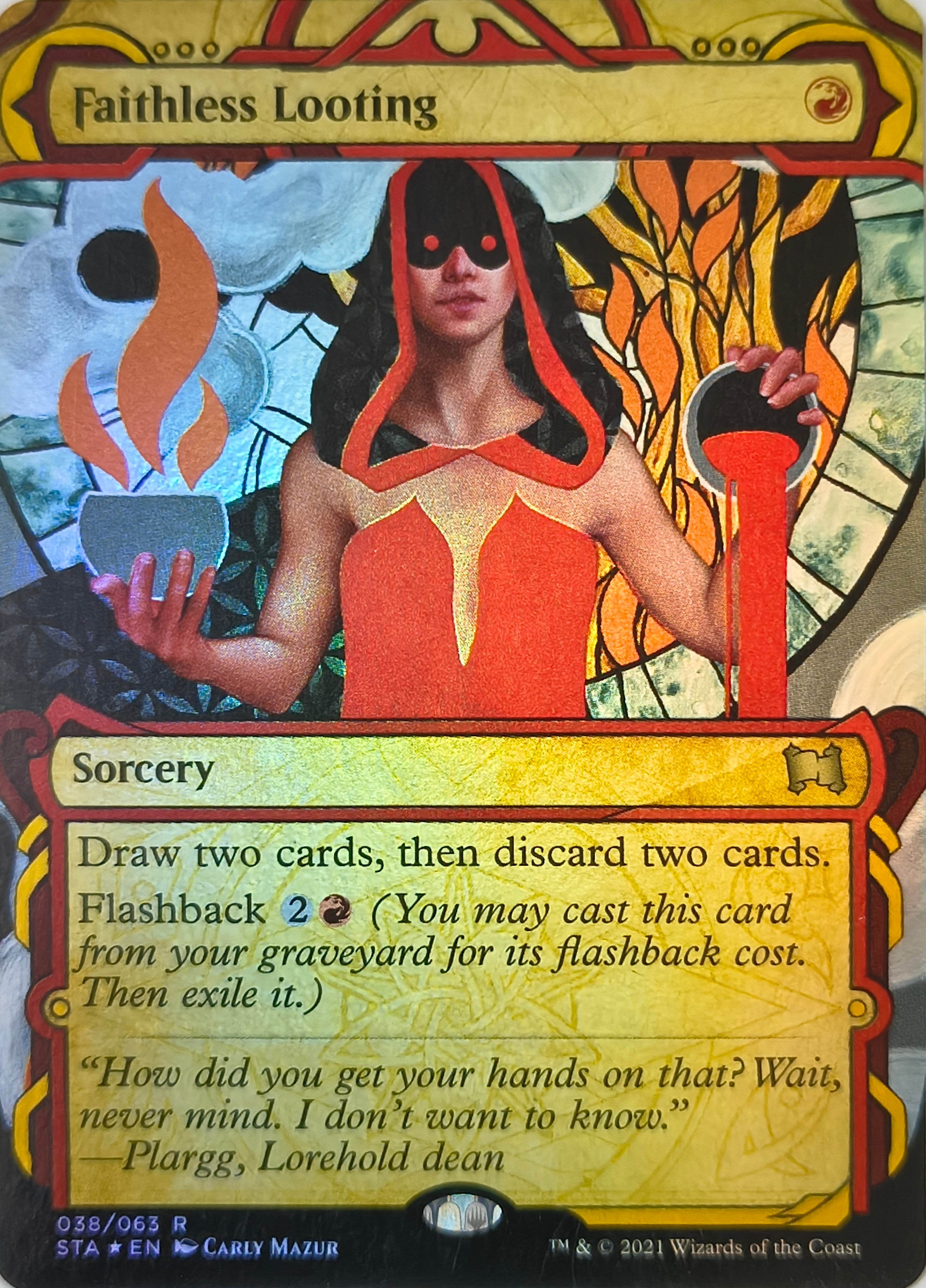 Magic tcg Faithless Looting 038/063 Foil (Borderless)