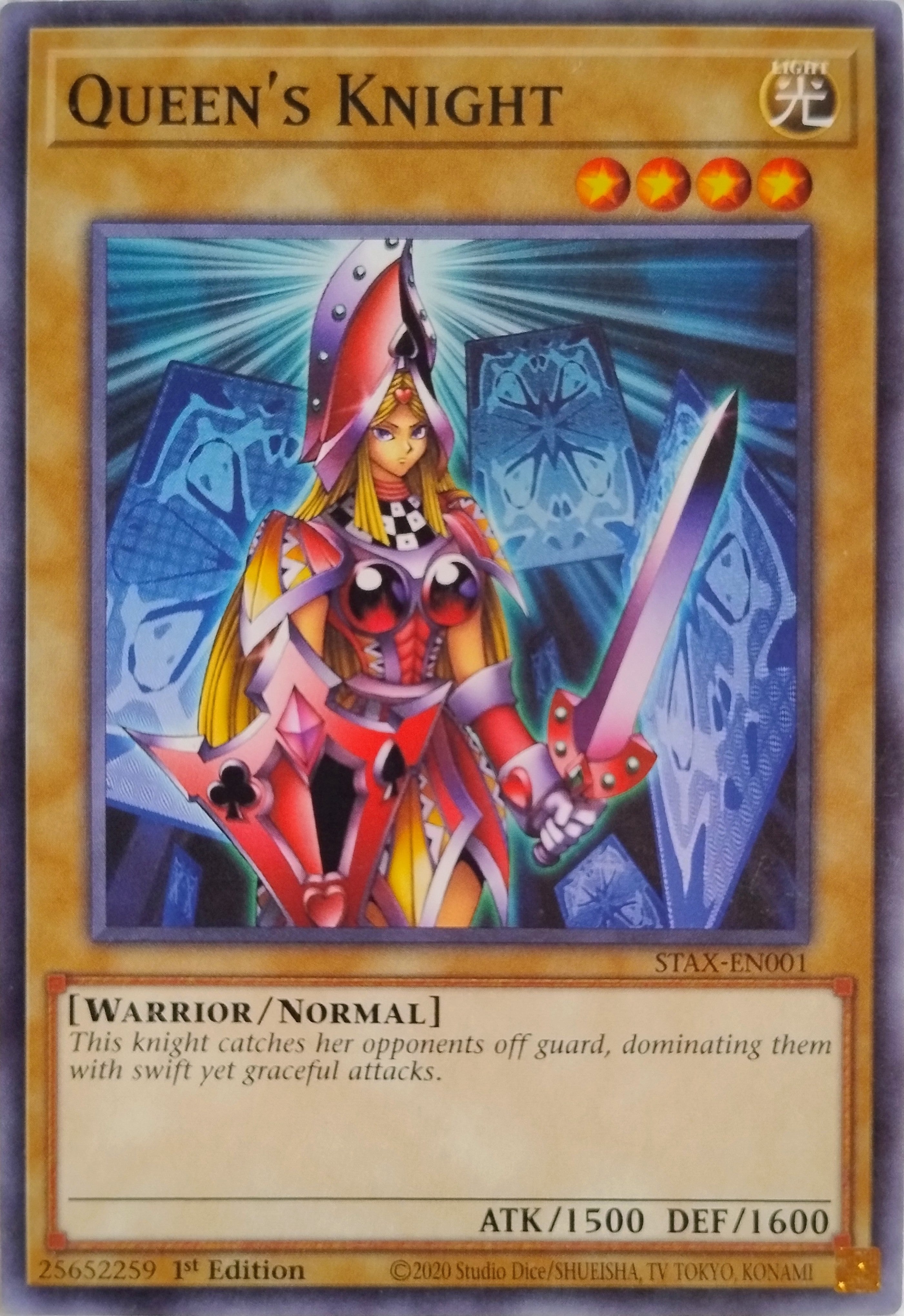 Yugioh! Queen's Knight Stax-en001 1st Edition