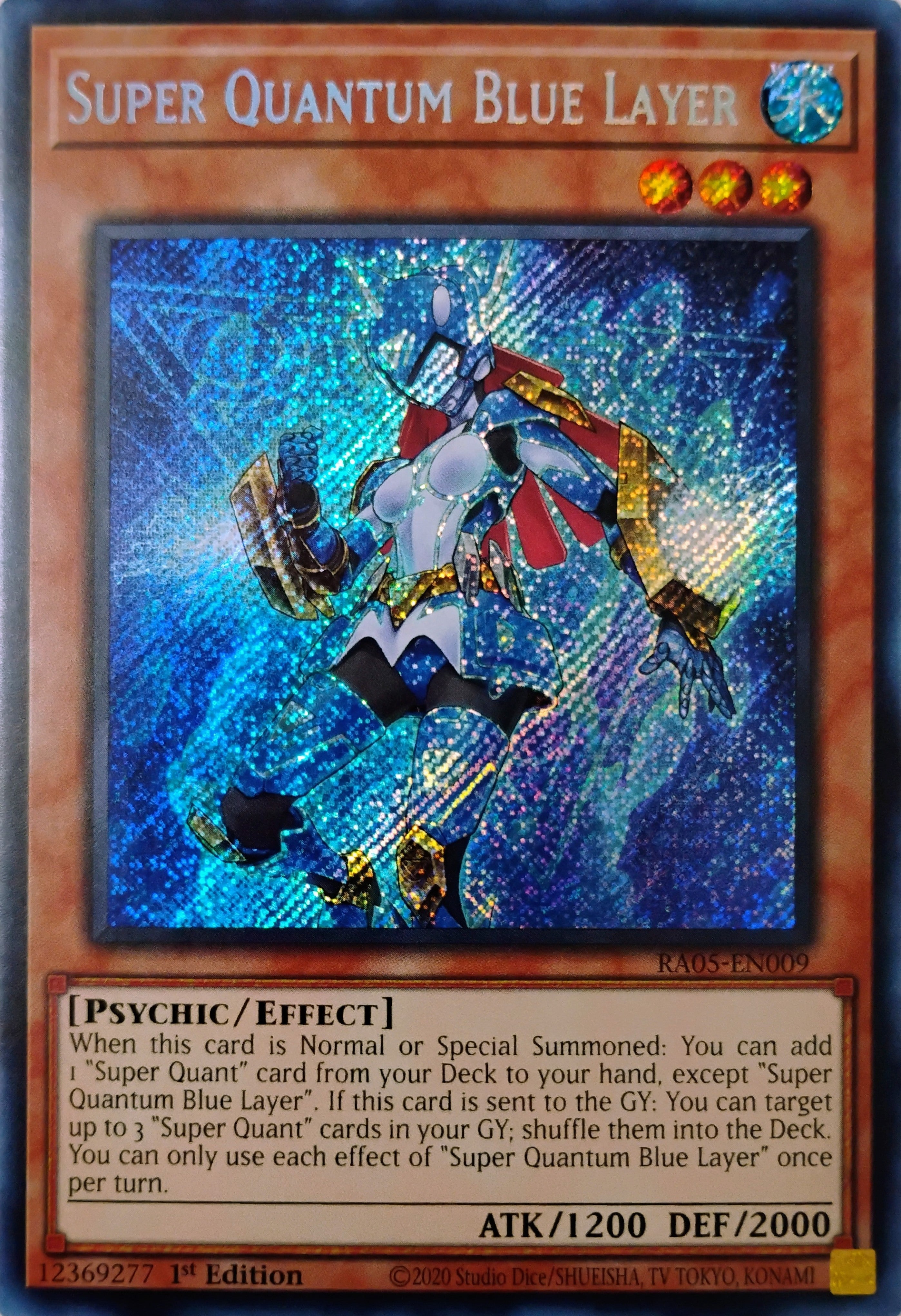 Yugioh! Super Quantum Blue Layer Ra05-en009 1st edition Secreta