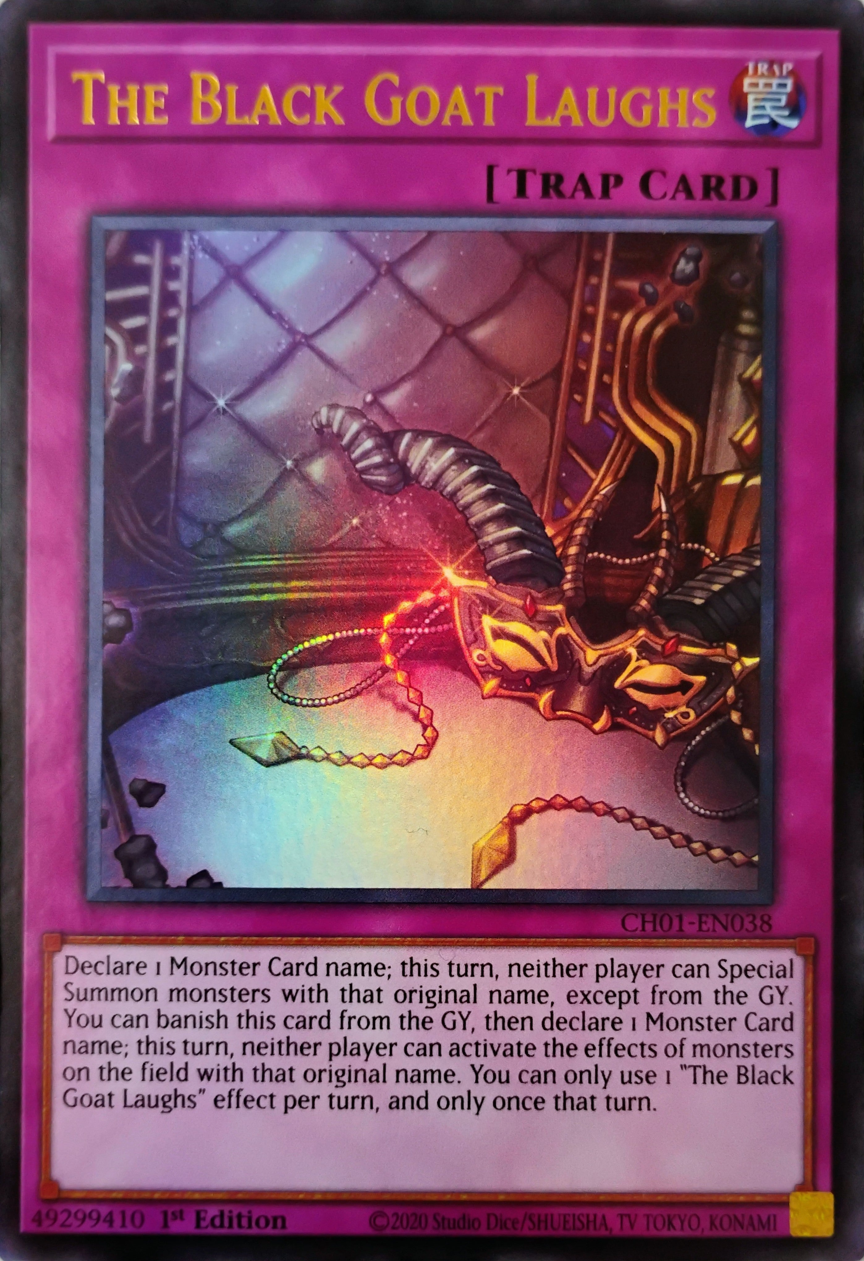 Yugioh! The Black Goat Laughs Ch01-en038 1st edition Ultra Rare