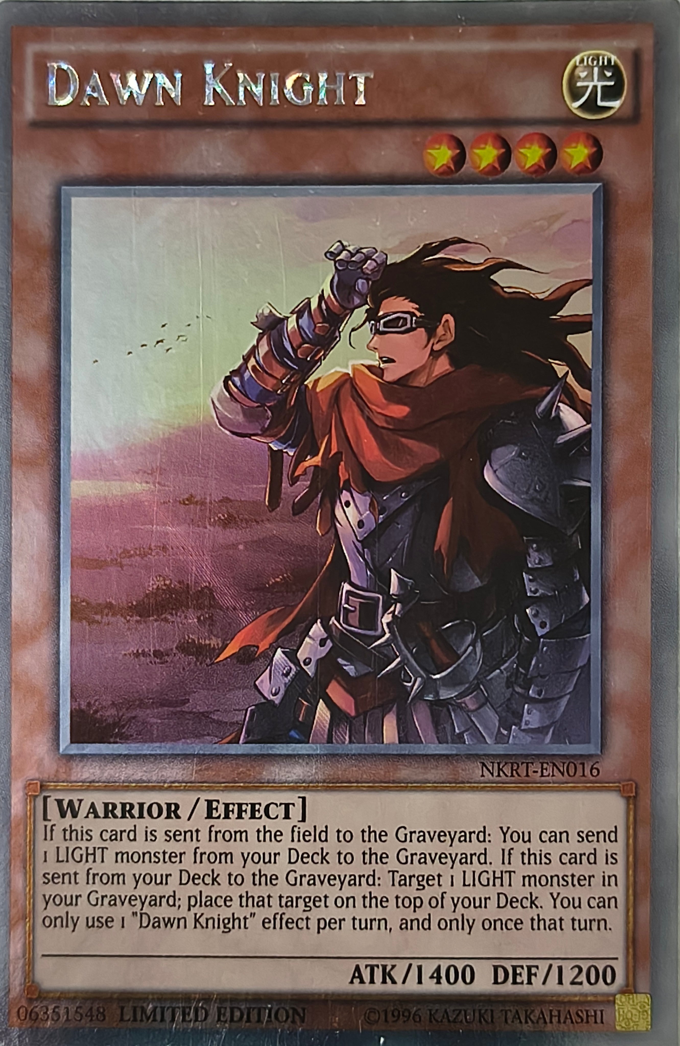 Yugioh! Dawn Knight Nkrt-En016 Limited Edition Platinum