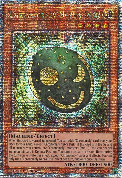 Yugioh! Chronomaly Nebra Disk Ra04-en213 1st Edition Quarter
