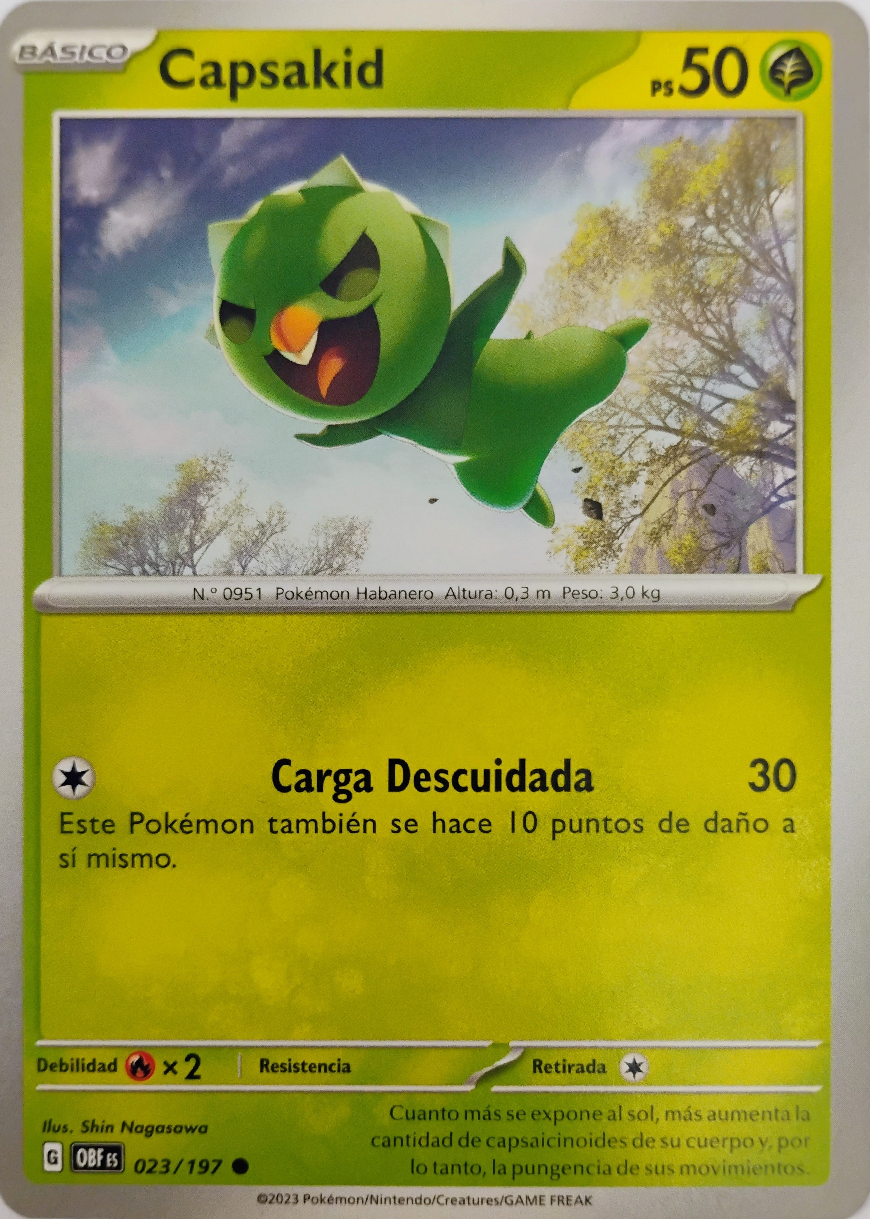 Pokémon tcg Capsakid 023/197 (español)