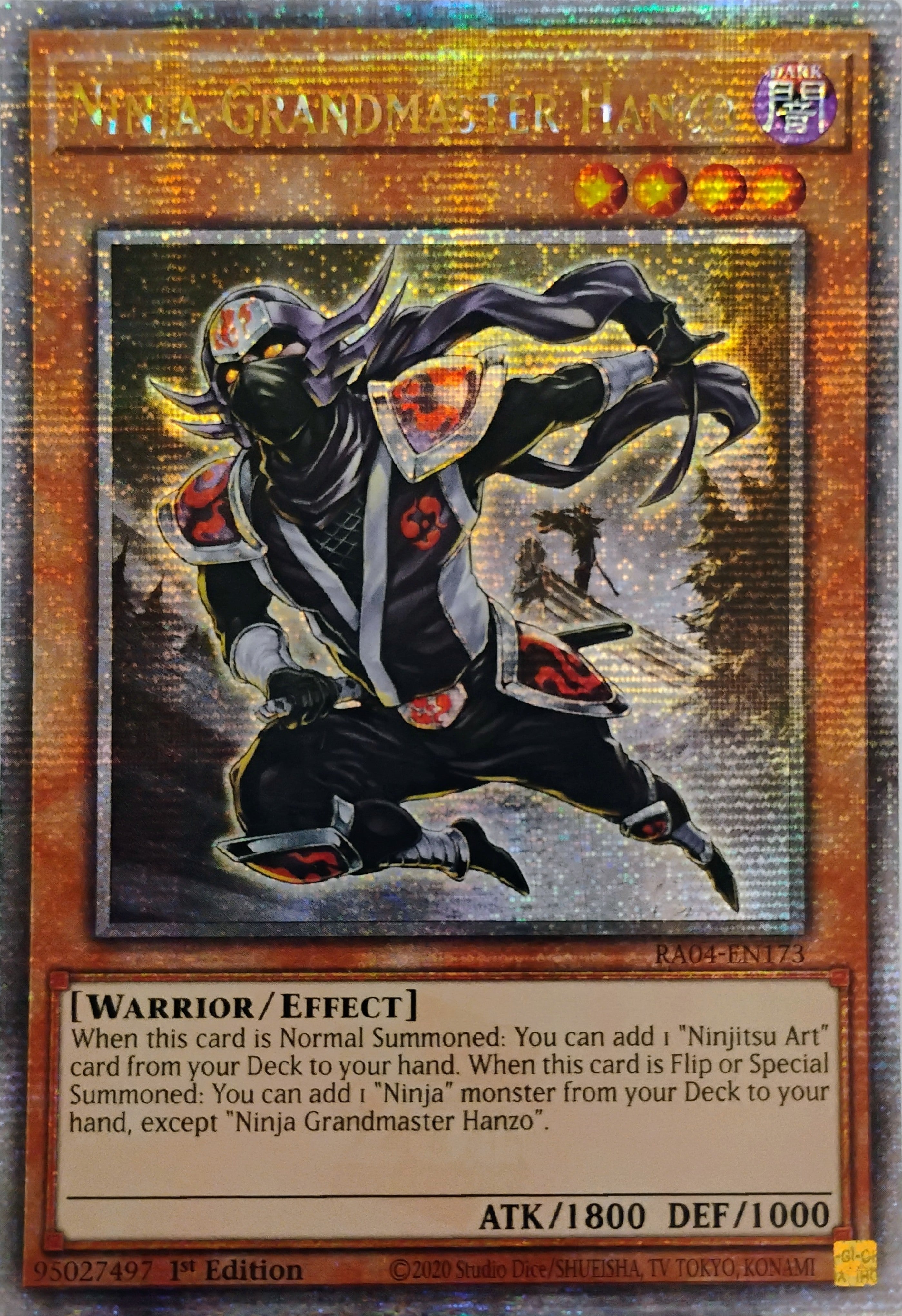 Yugioh! Ninja GrandMaster Hanzo Ra04-en173 1st edition Quarter Century