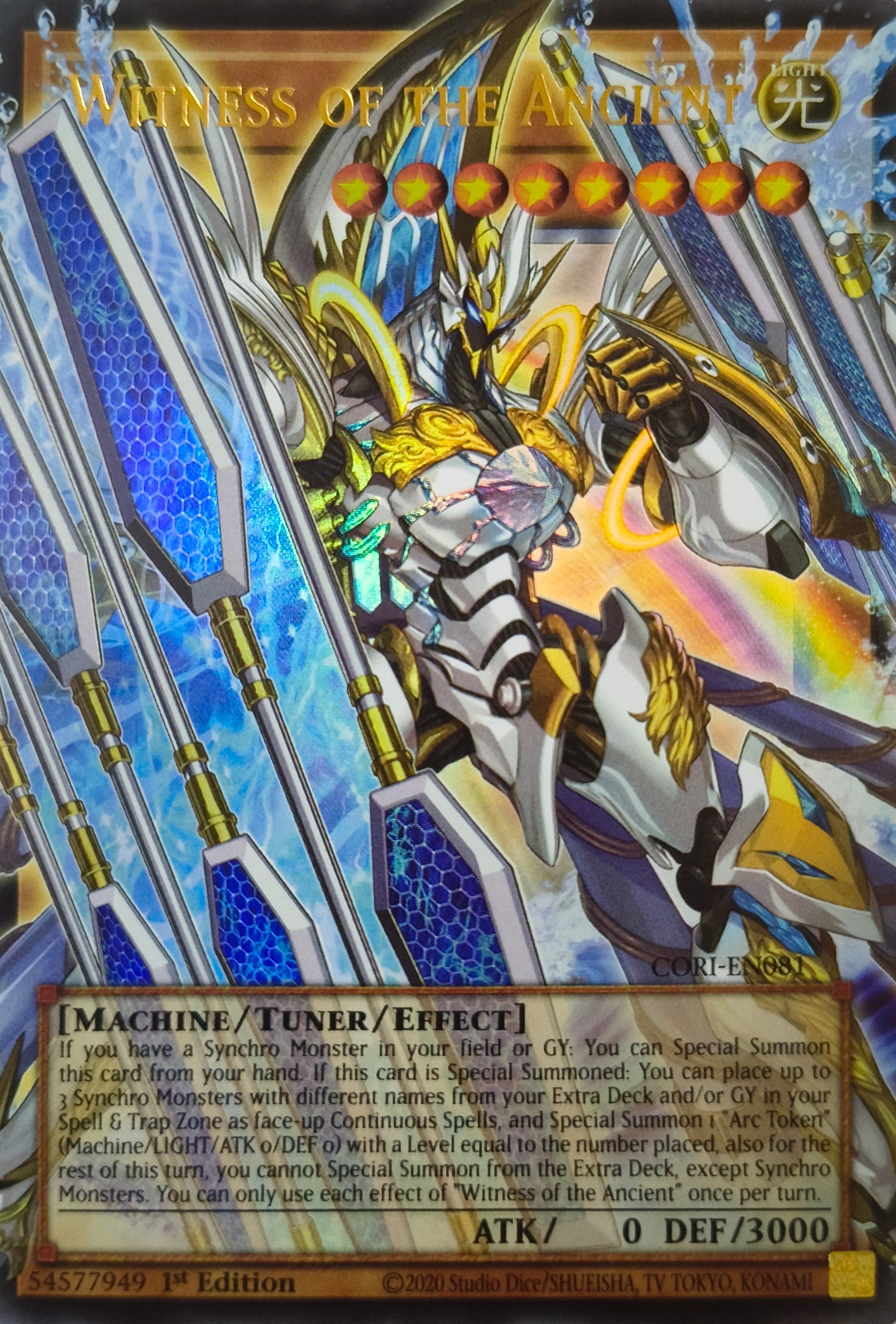 Yugioh! Witneds Of The Ancient Cori-en081 1st Edition (Overframe)