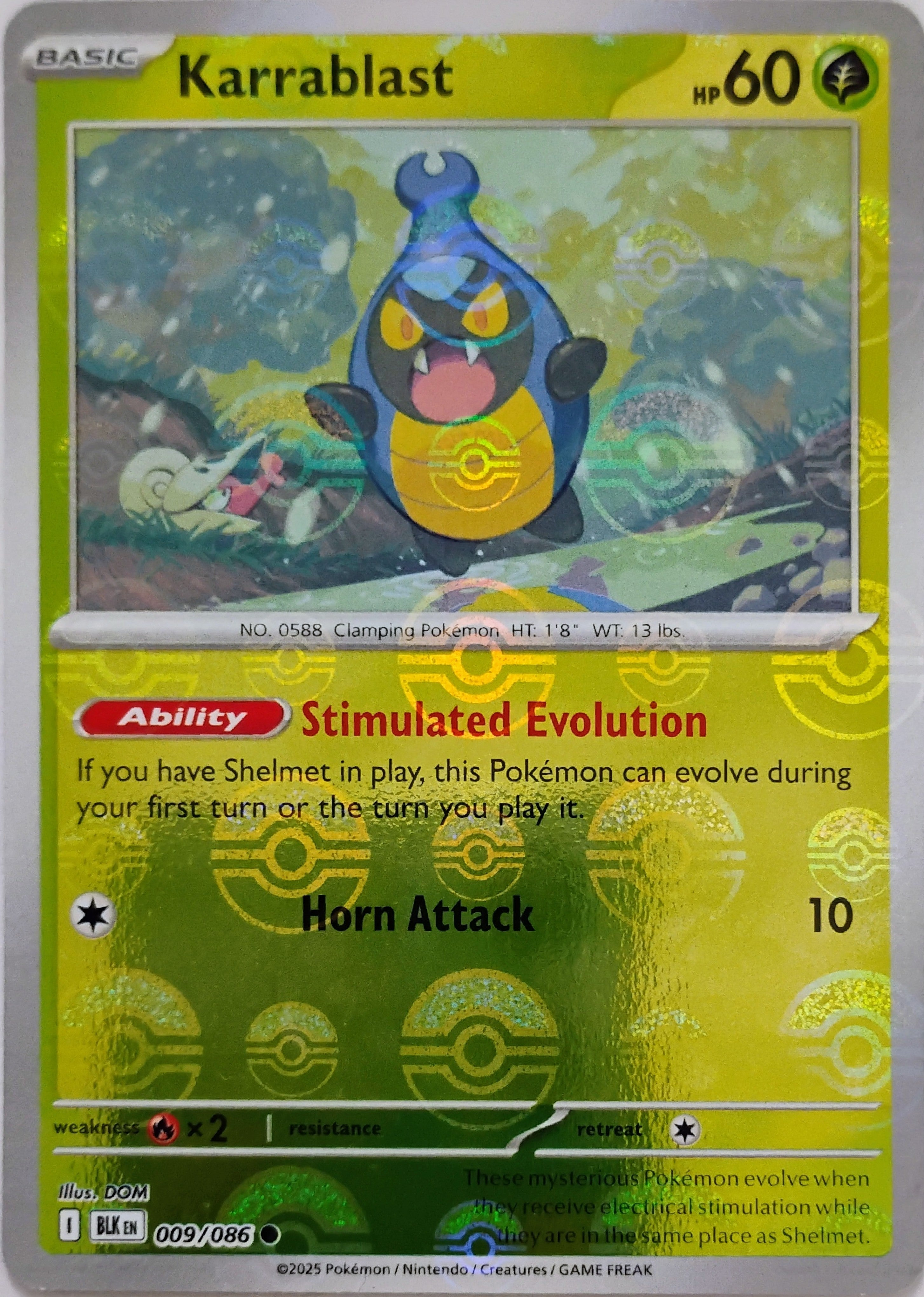 Pokémon tcg Karrablast 009/086 (Pokémon Ball)