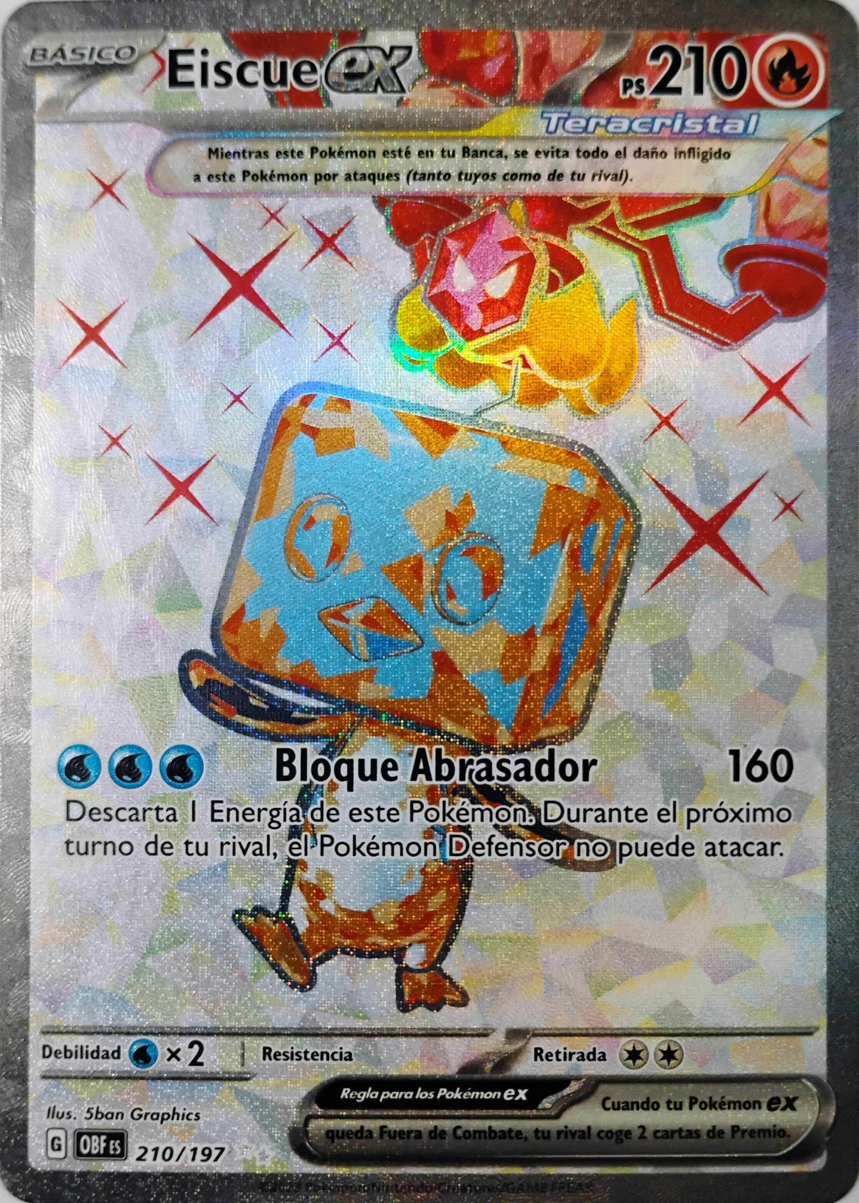 Pokémon tcg Eiscue Ex 210/197 (Español)