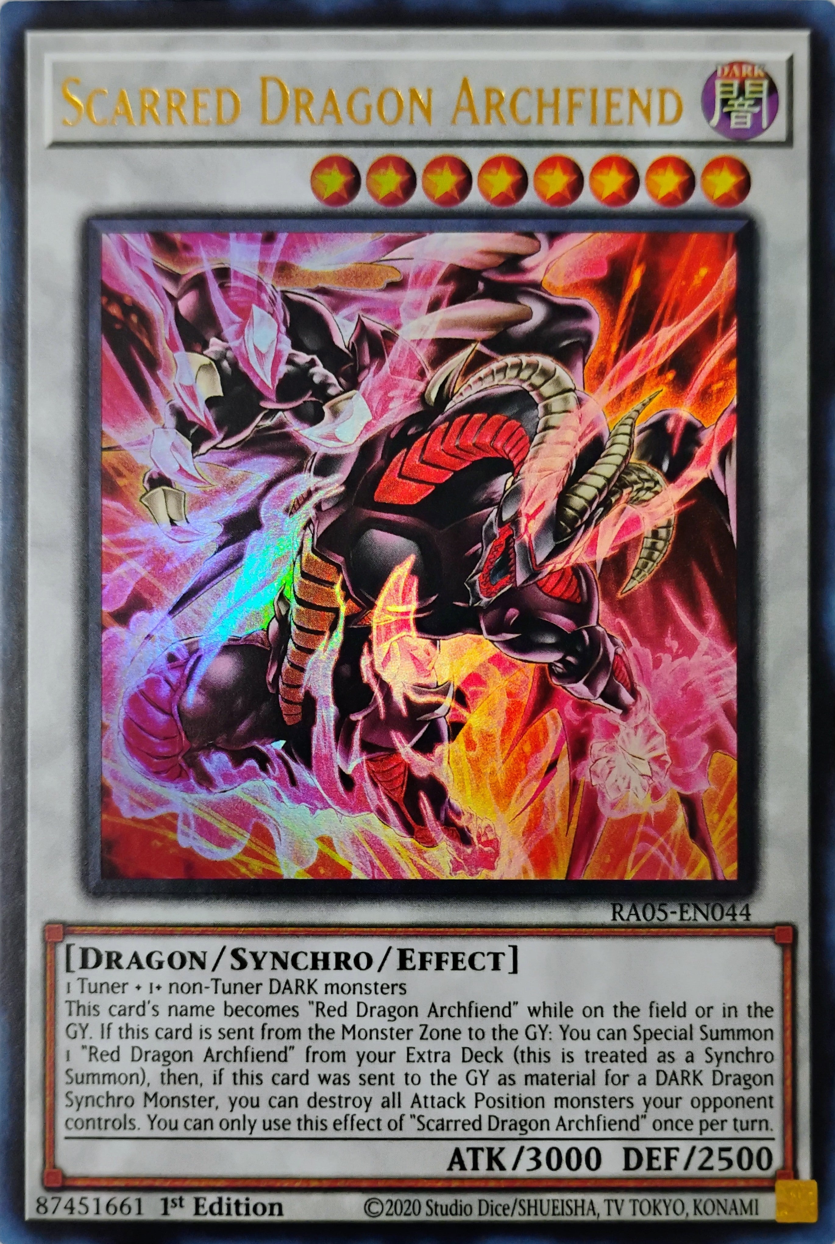 Yugioh! Scarred Dragon Archfiend Ra05-en044 1st edition Ultra Rare