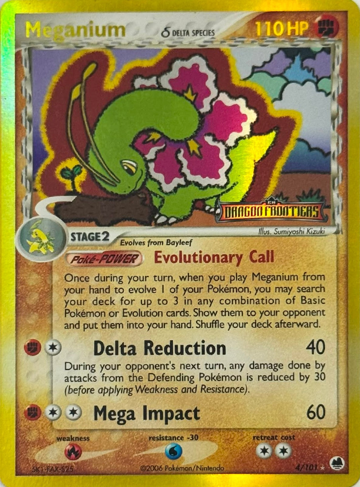 Pokémon Tcg Meganium Delta 4/101 Holo (Ex Dragón Frontiers)