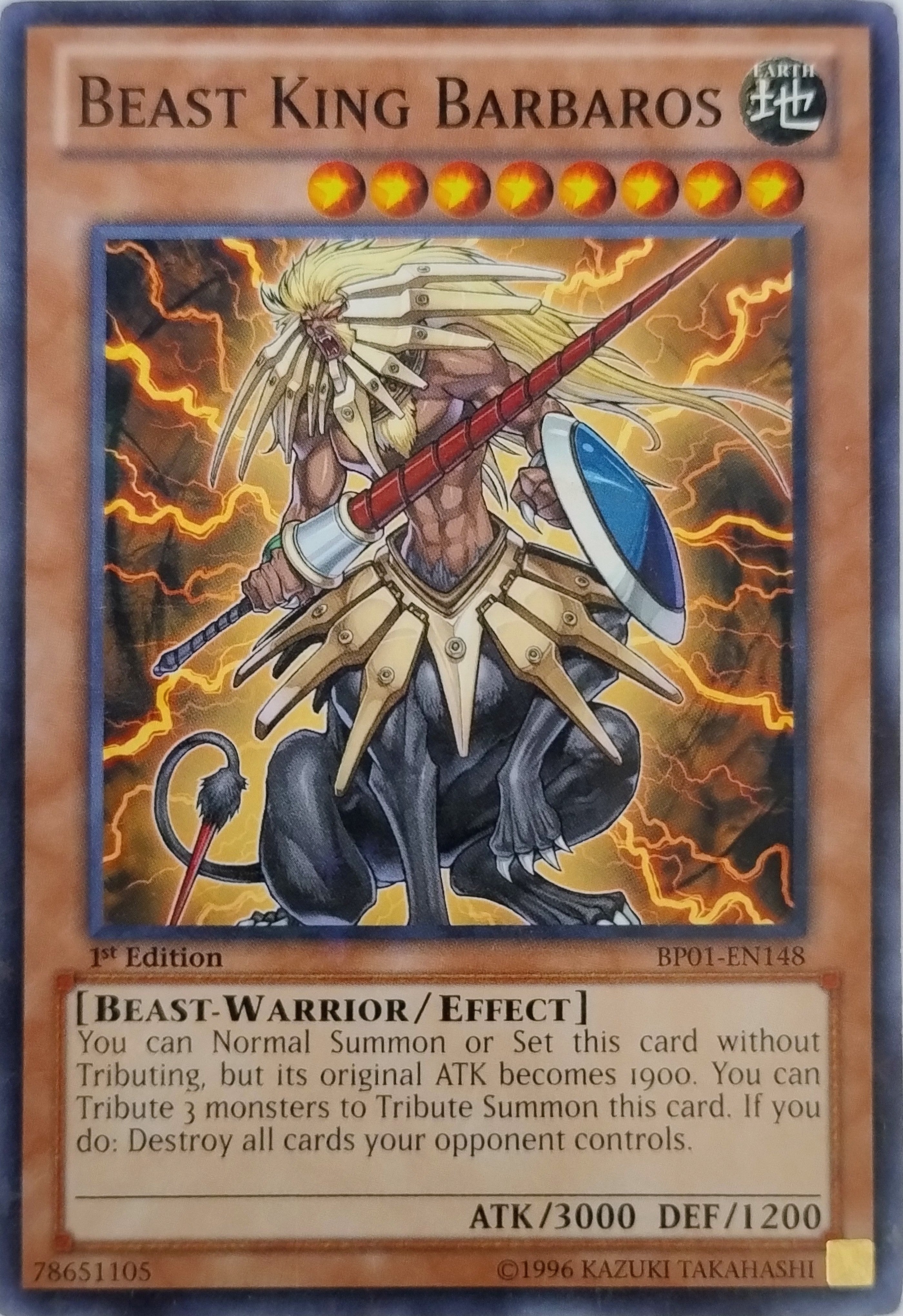 Yugioh! Beast King Barbaros Bp01-en148 1st Edition (Starfoil)
