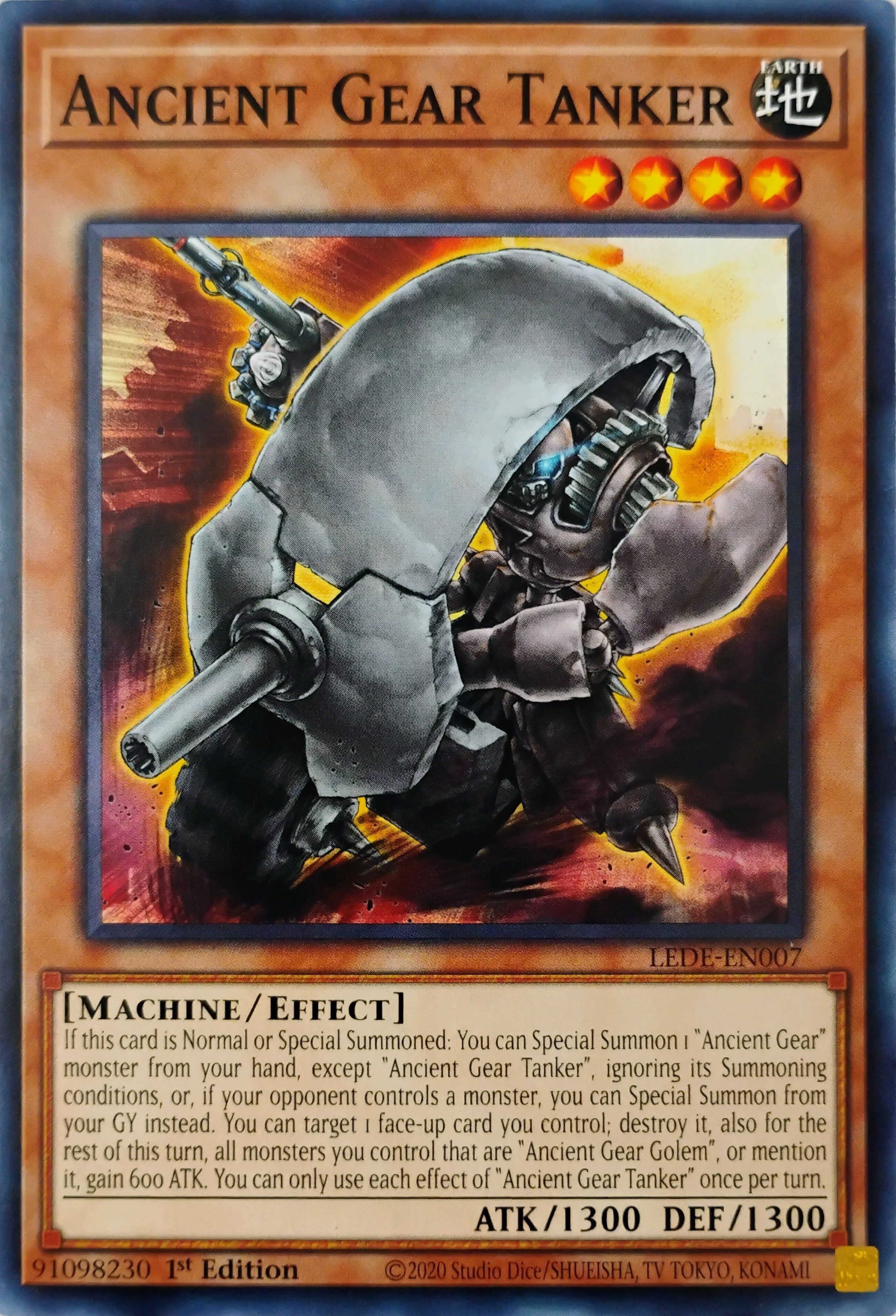 Yugioh! Ancient Gear Tanker Lede-en007 1st edition