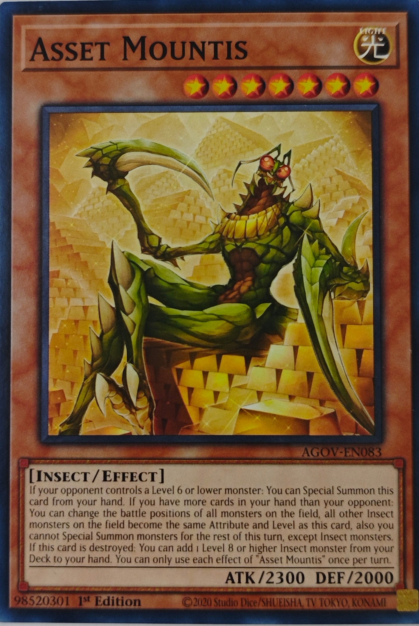Yugioh! Asset Mountis Agov-En083 1st Edition