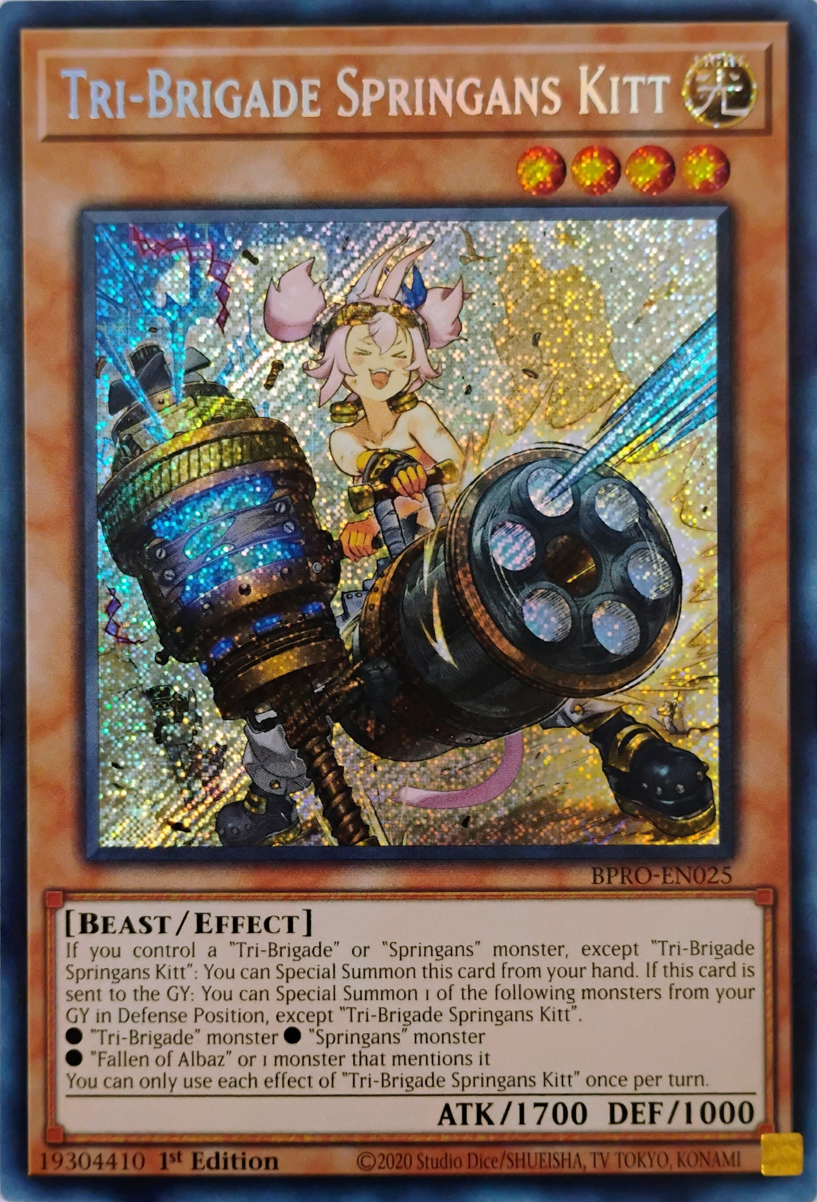Yugioh! Tri-brigade Springans Kitt Bpro-en025 Secret