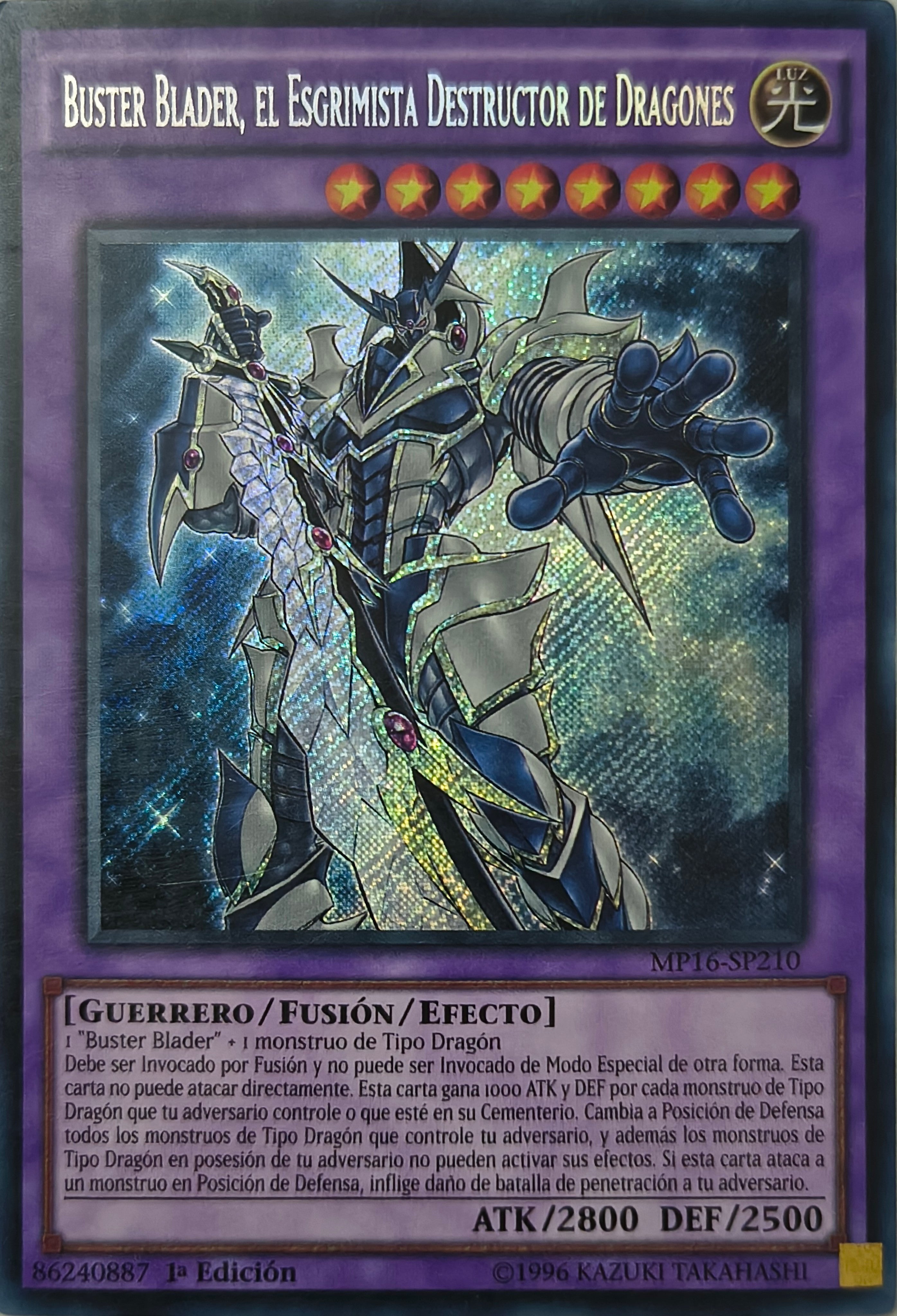 Yugioh! Buster Blaster El Esgrimista Destructor De Dragones Mp16-sp210 1st Edition Secreta