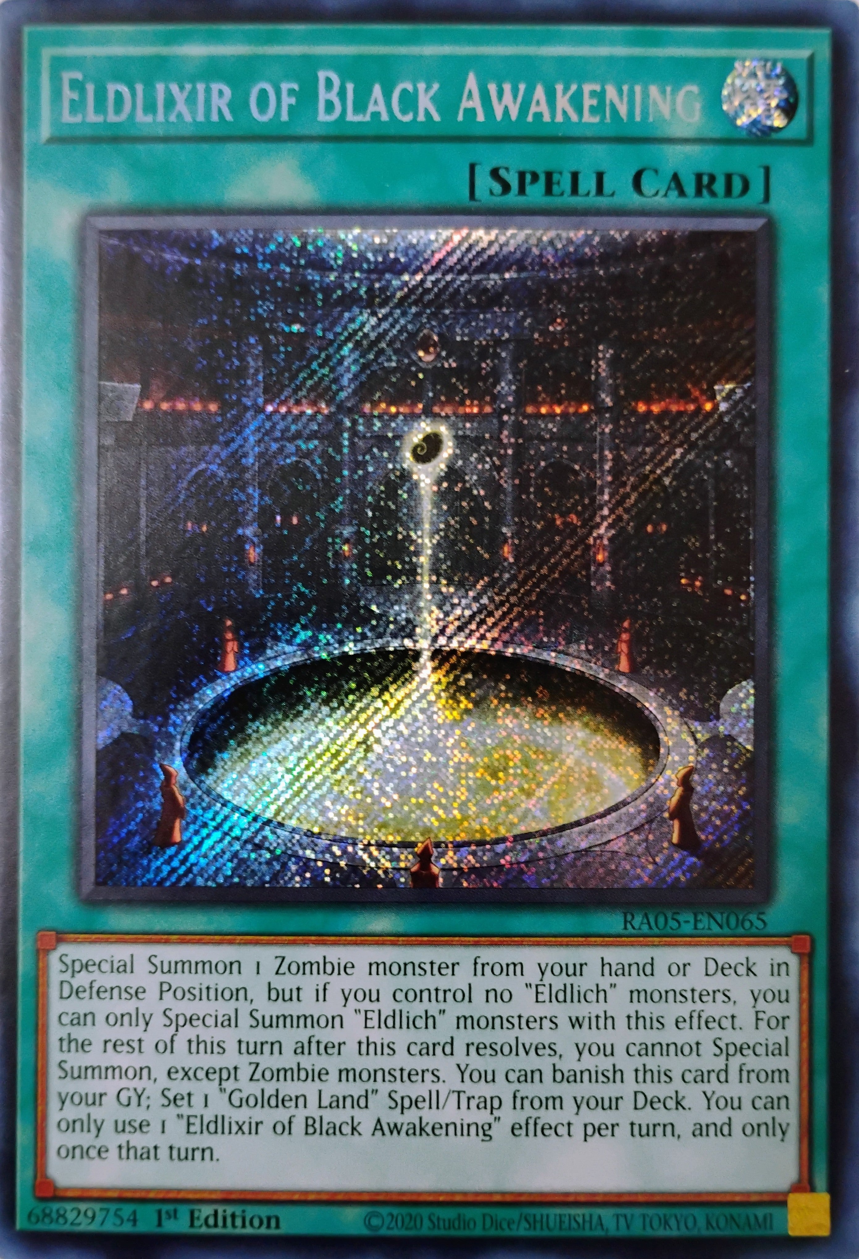 Yugioh! Eldlixir of Black Awakening Ra05-en065 1st edition Secreta