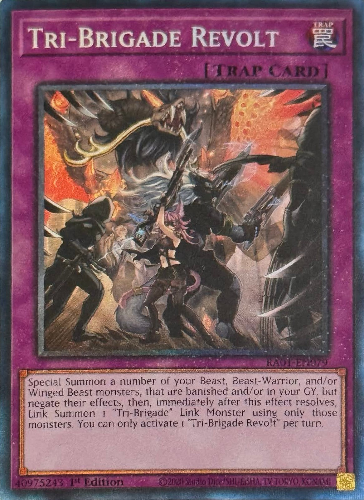 Yugioh! Tri-Brigade Revolt RA01-EN079 1st Edition Collector
