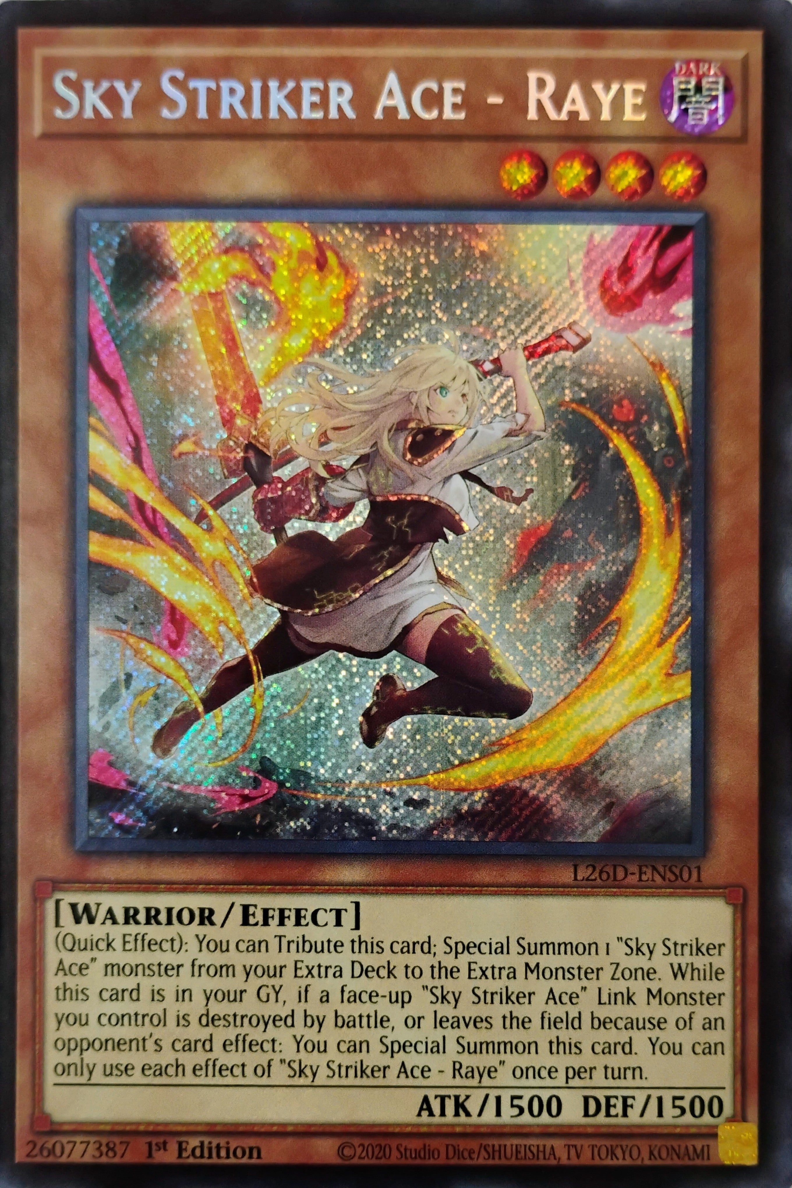 Yugioh! Sky Striker Ace - Raye L26D-Ens01 Secreta