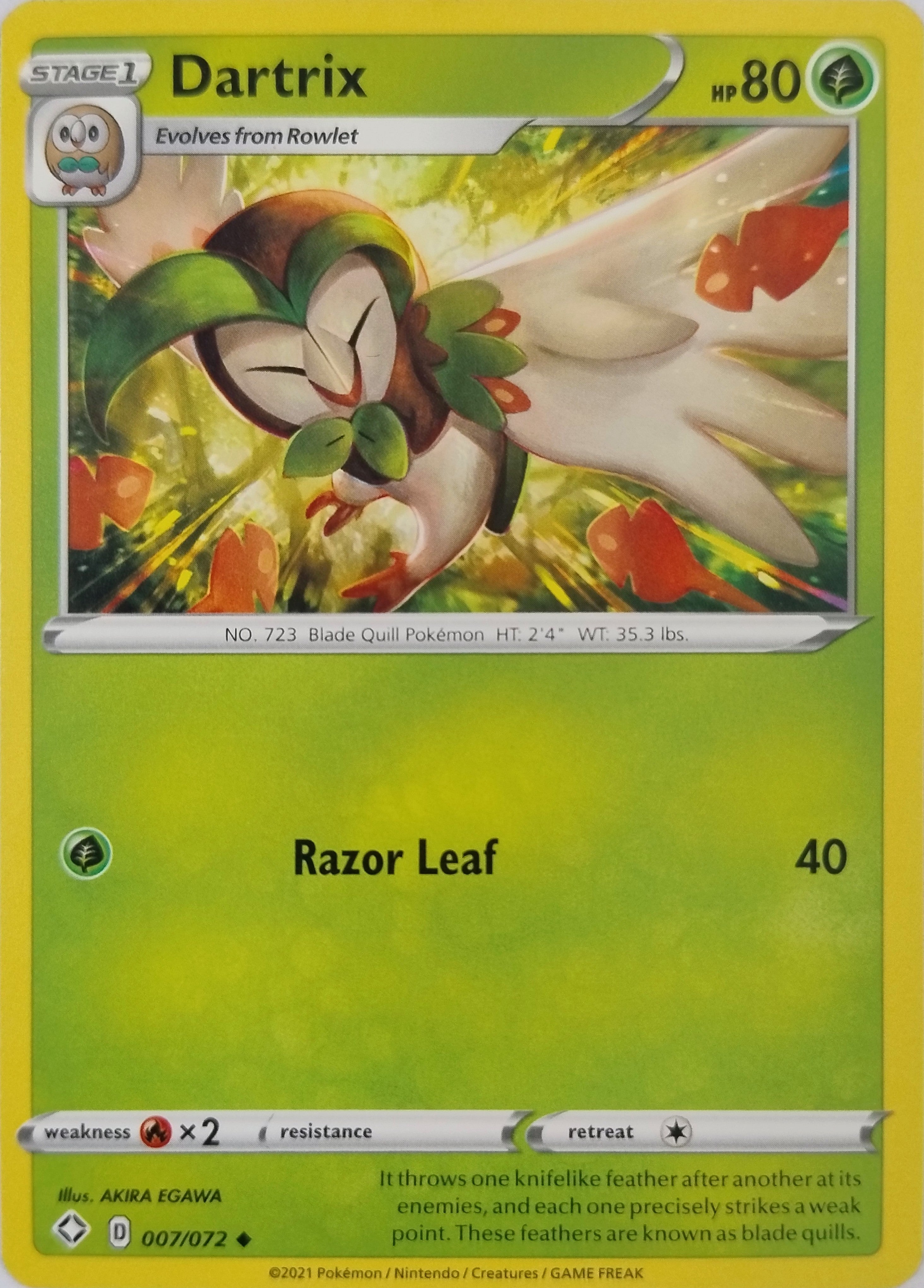 Pokémon Tcg Dartrix 007/072