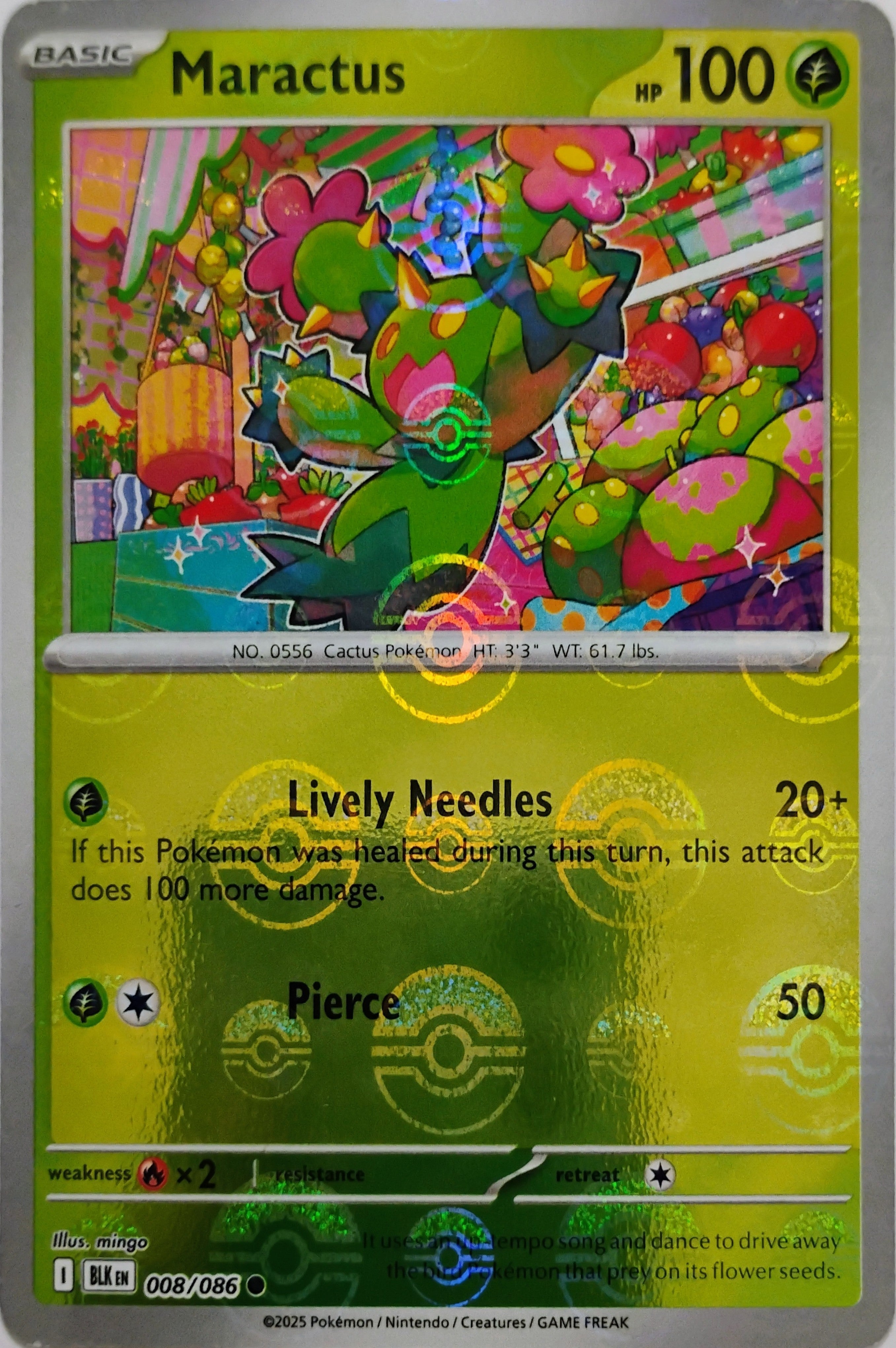 Pokémon tcg Maractus 008/086 (Poke Ball)