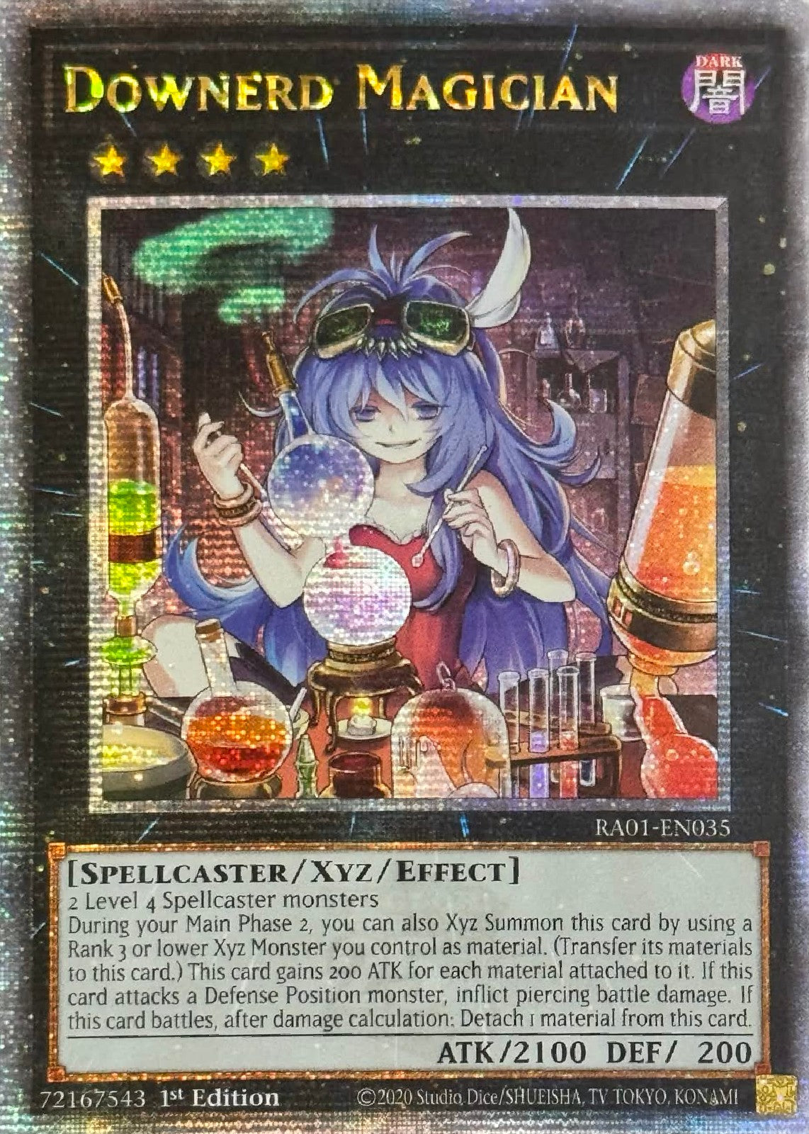 Yugioh! Downerd Magician RA01-EN035 1st Edition Quarter