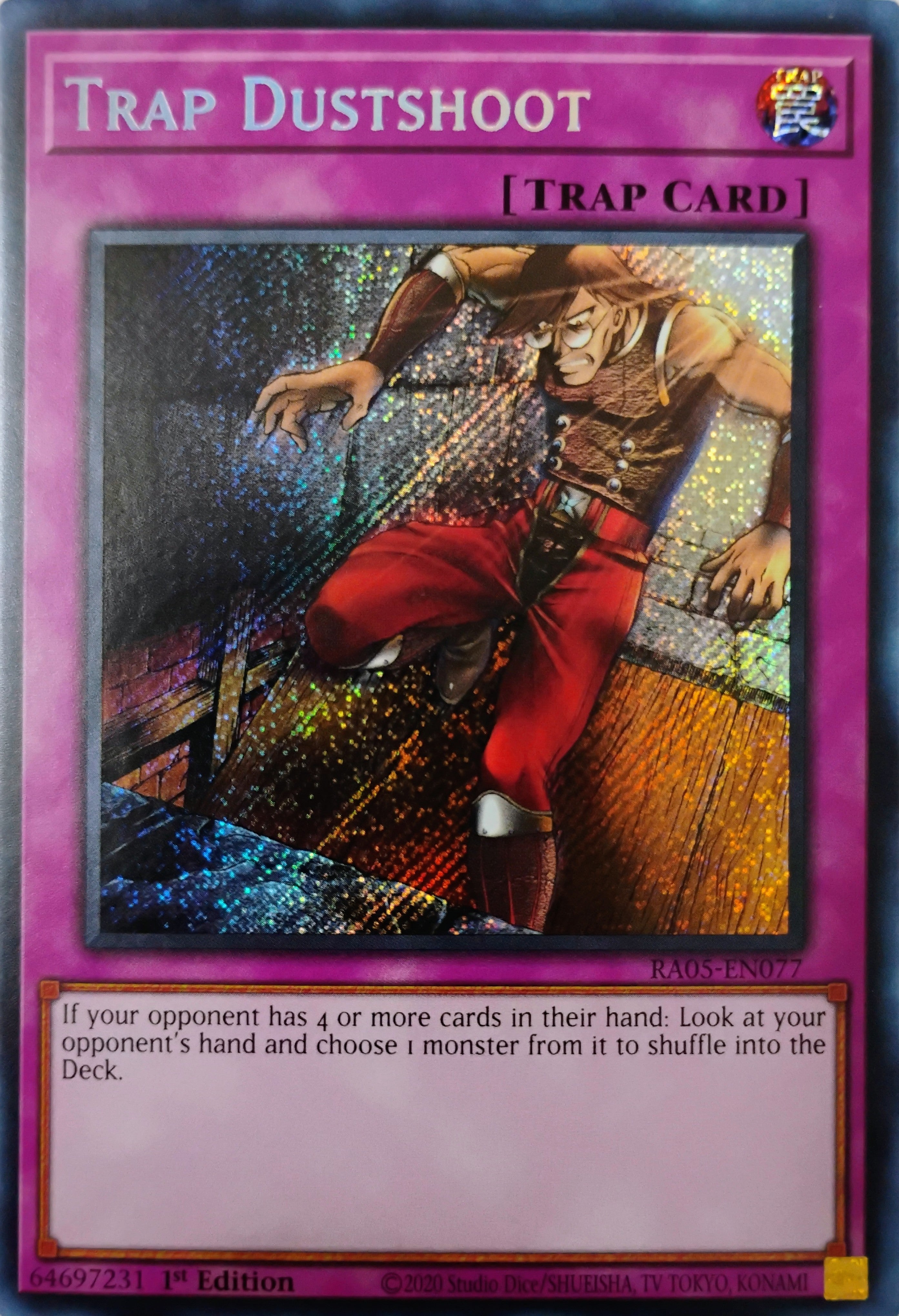 Yugioh! Trap Dustshoot Ra05-en077 1st edition Secreta