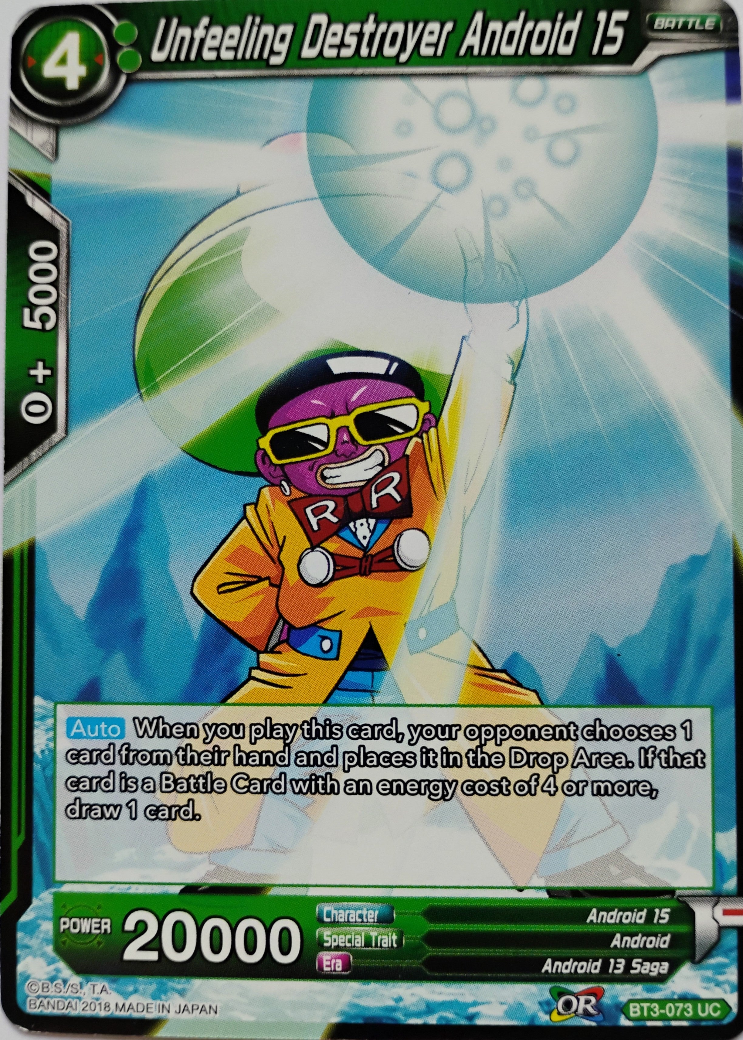 Dragón Ball Tcg Unfeeling Destroyer Android 15 bt3-073