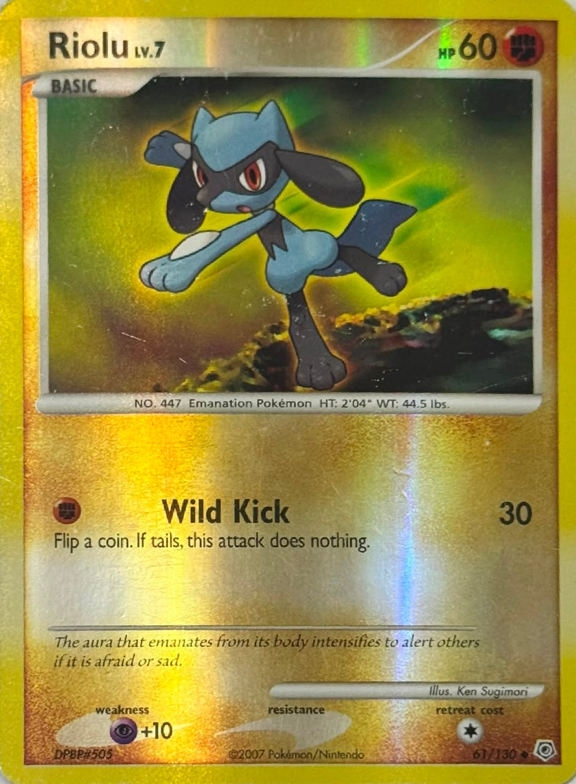 Pokémon Tcg Riolu Lv.7 61/130 Reverse