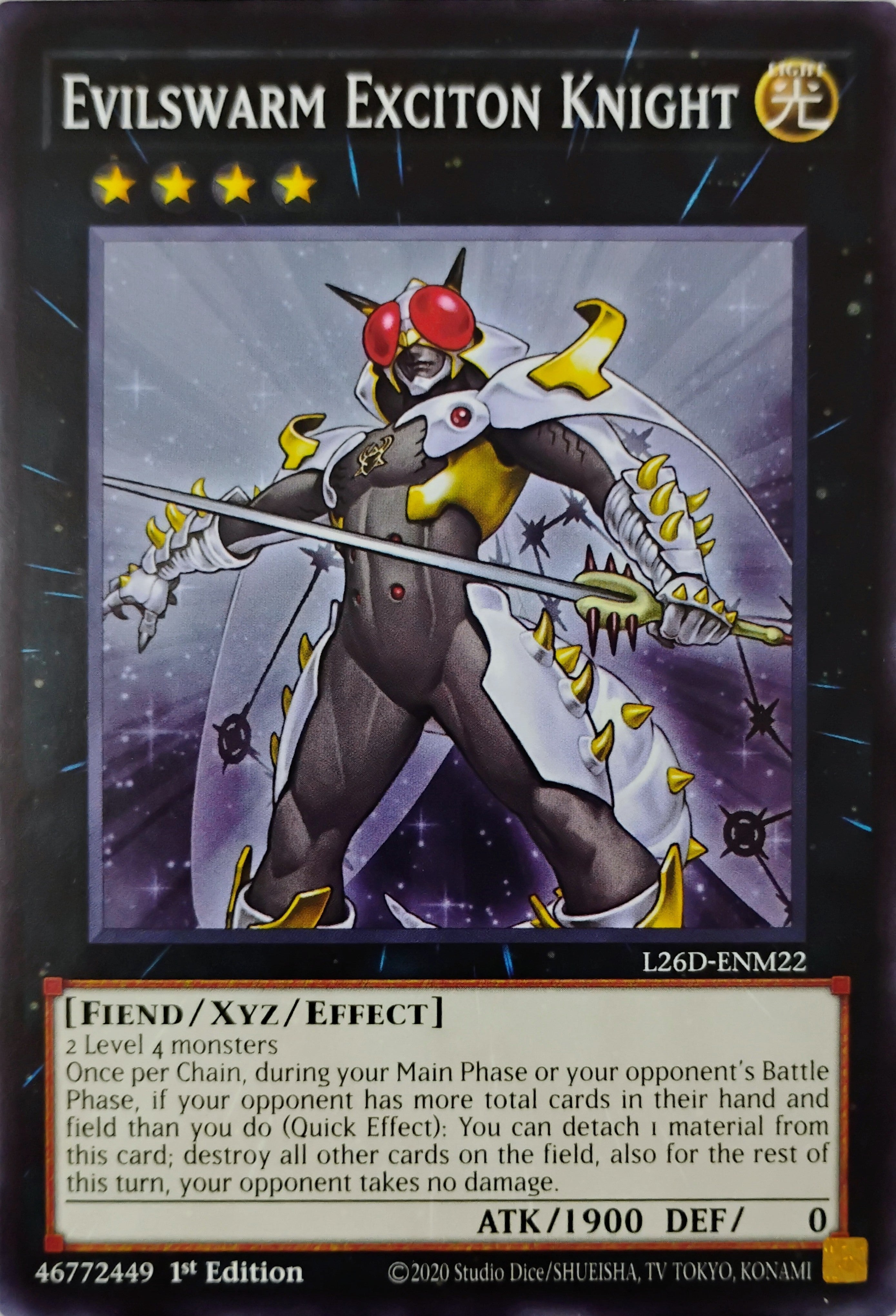 Yugioh! Evilswarm Exciton Knight L26D-ENM22 1st edition
