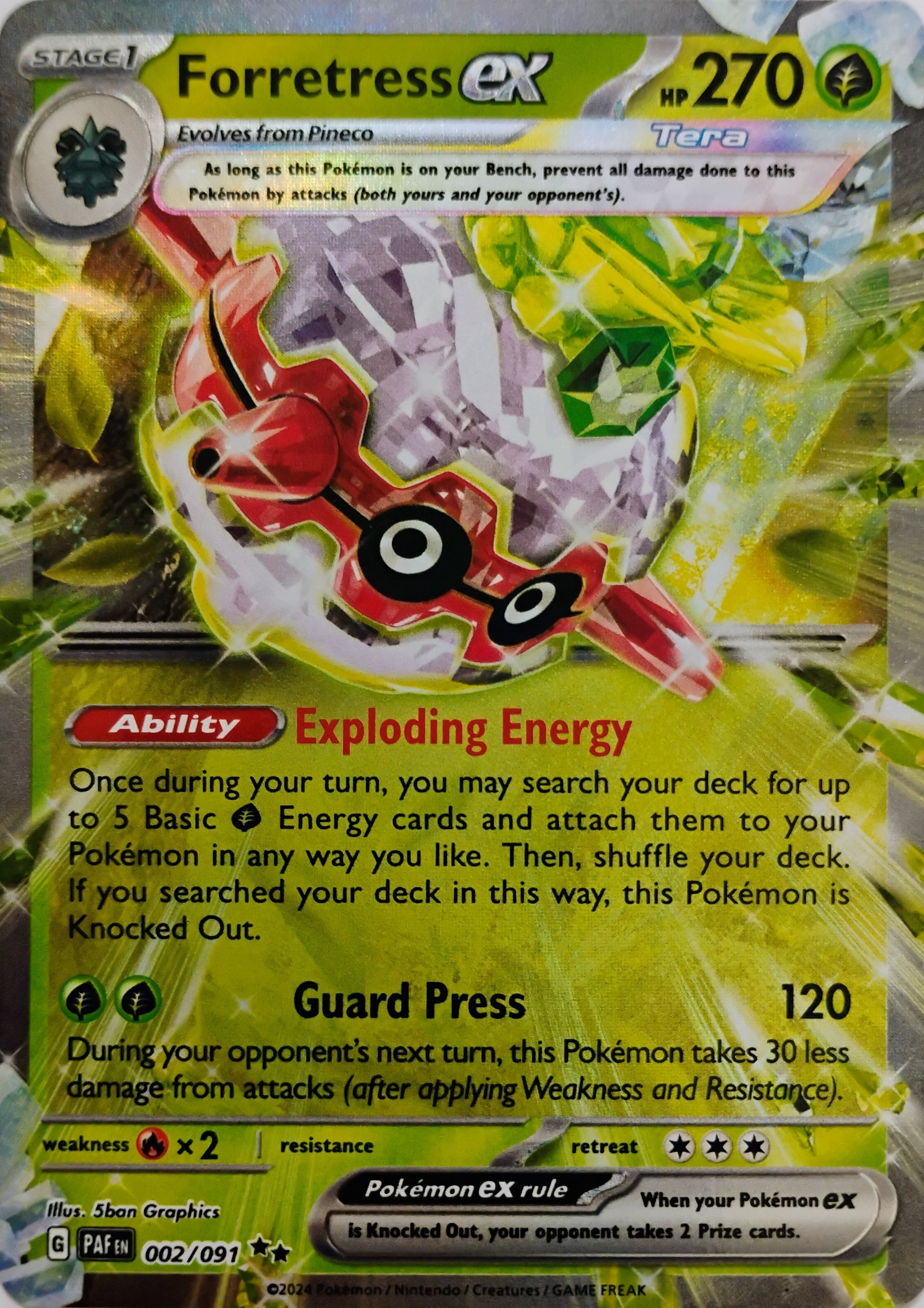 Pokémon tcg Forretress Ex 002/091
