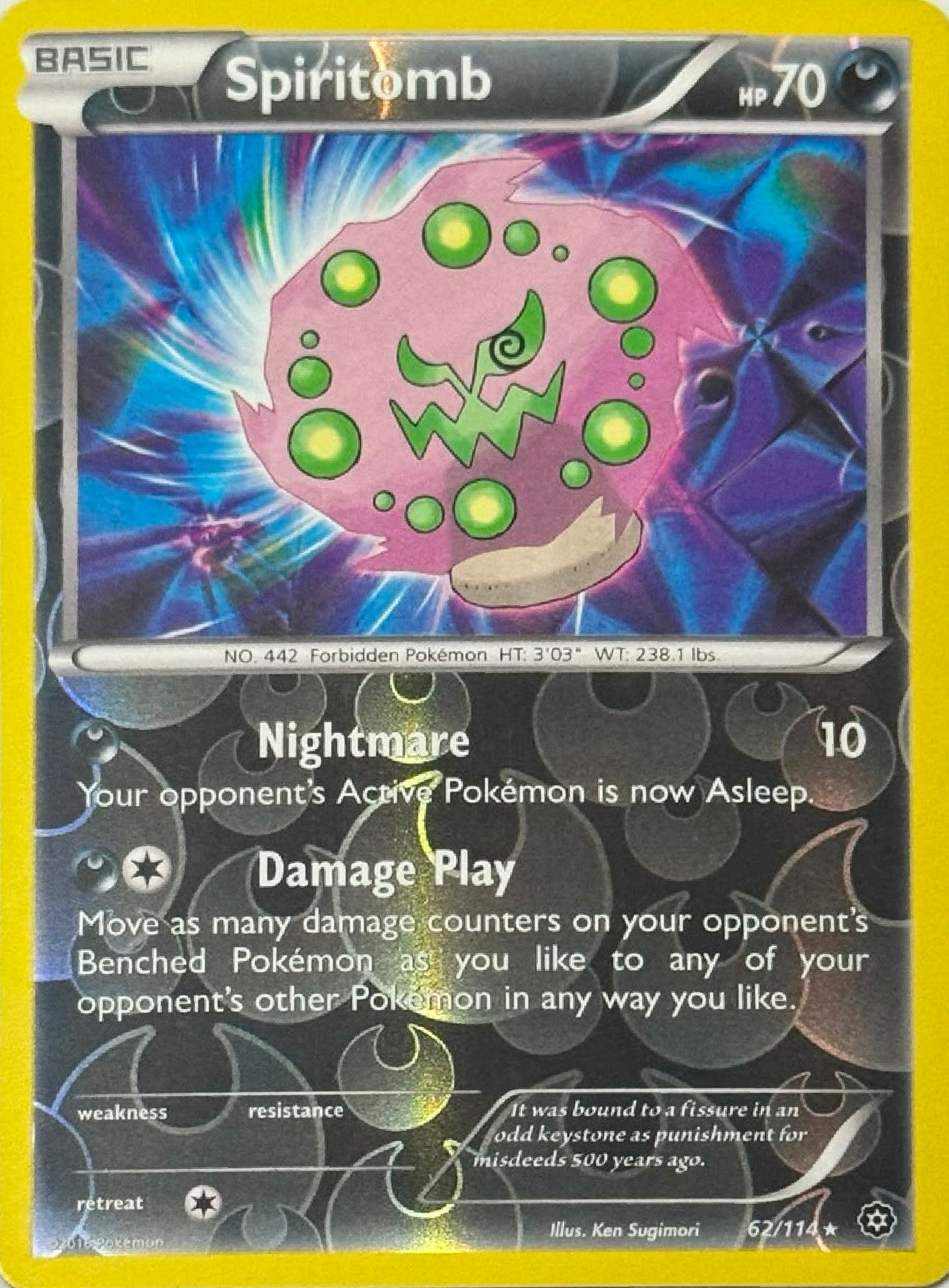 Pokémon Tcg Spiritomb 62/114 Reverse